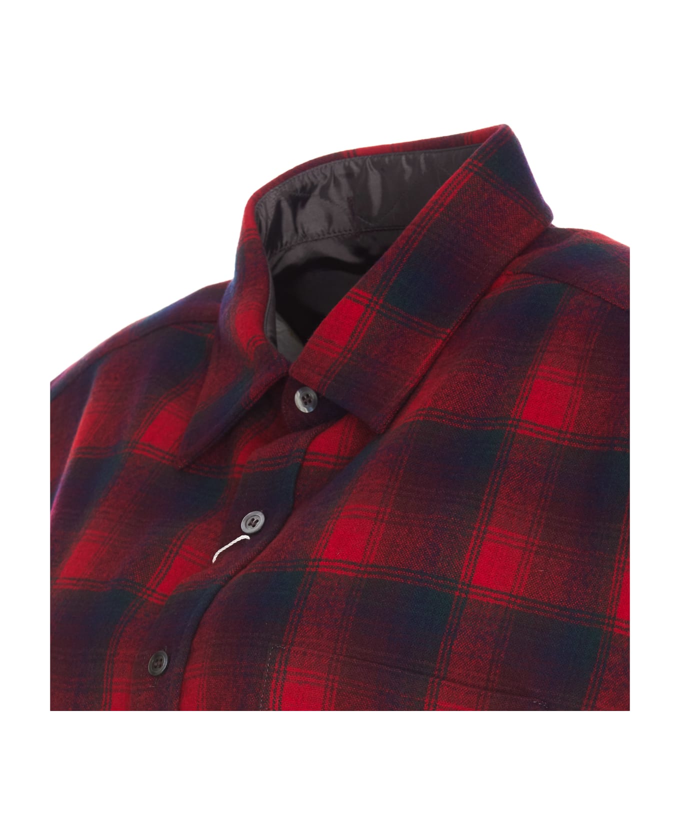Maison Margiela Pendleton Check Wool Sleeveless Shirt - Red