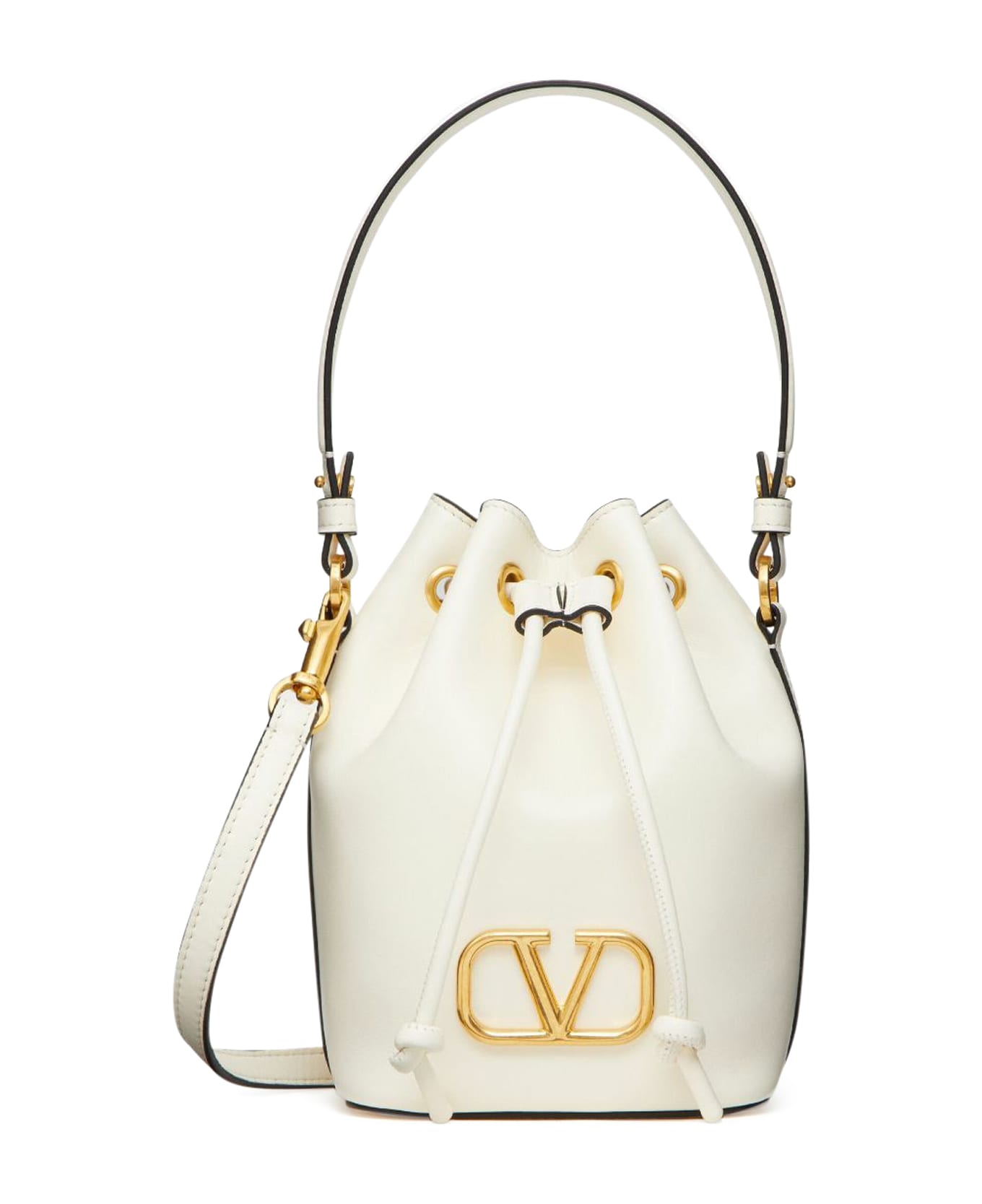 Valentino Garavani Vlogo Signature Bucket Bag - White
