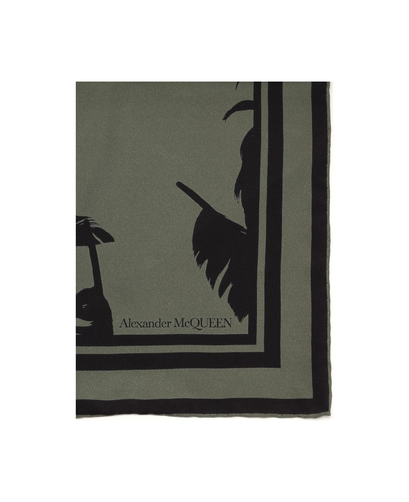 Alexander McQueen Silk Foulard - Black