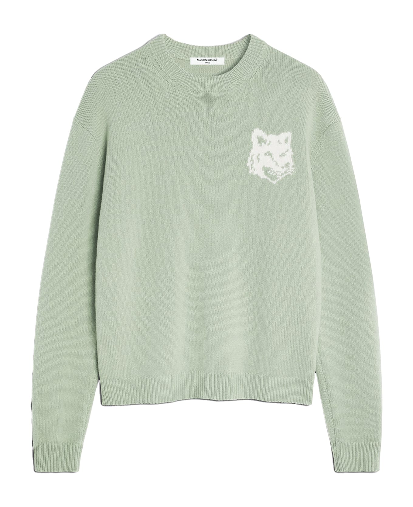 Maison Kitsuné Maison Kitsune' Sweaters - SAGE GREEN/ECRU