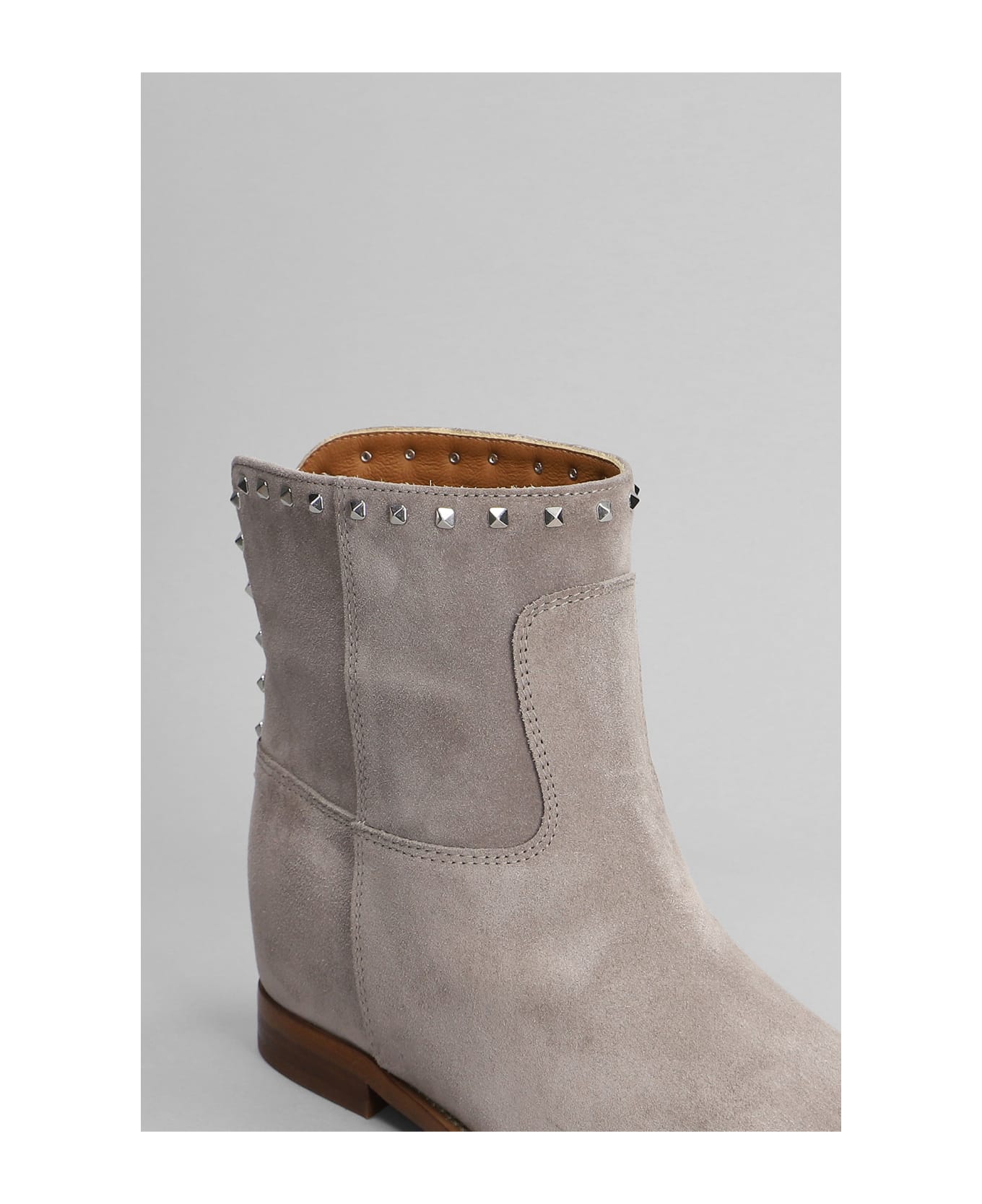 Via Roma 15 Ankle Boots Inside Wedge In Taupe Suede - taupe ブーツ