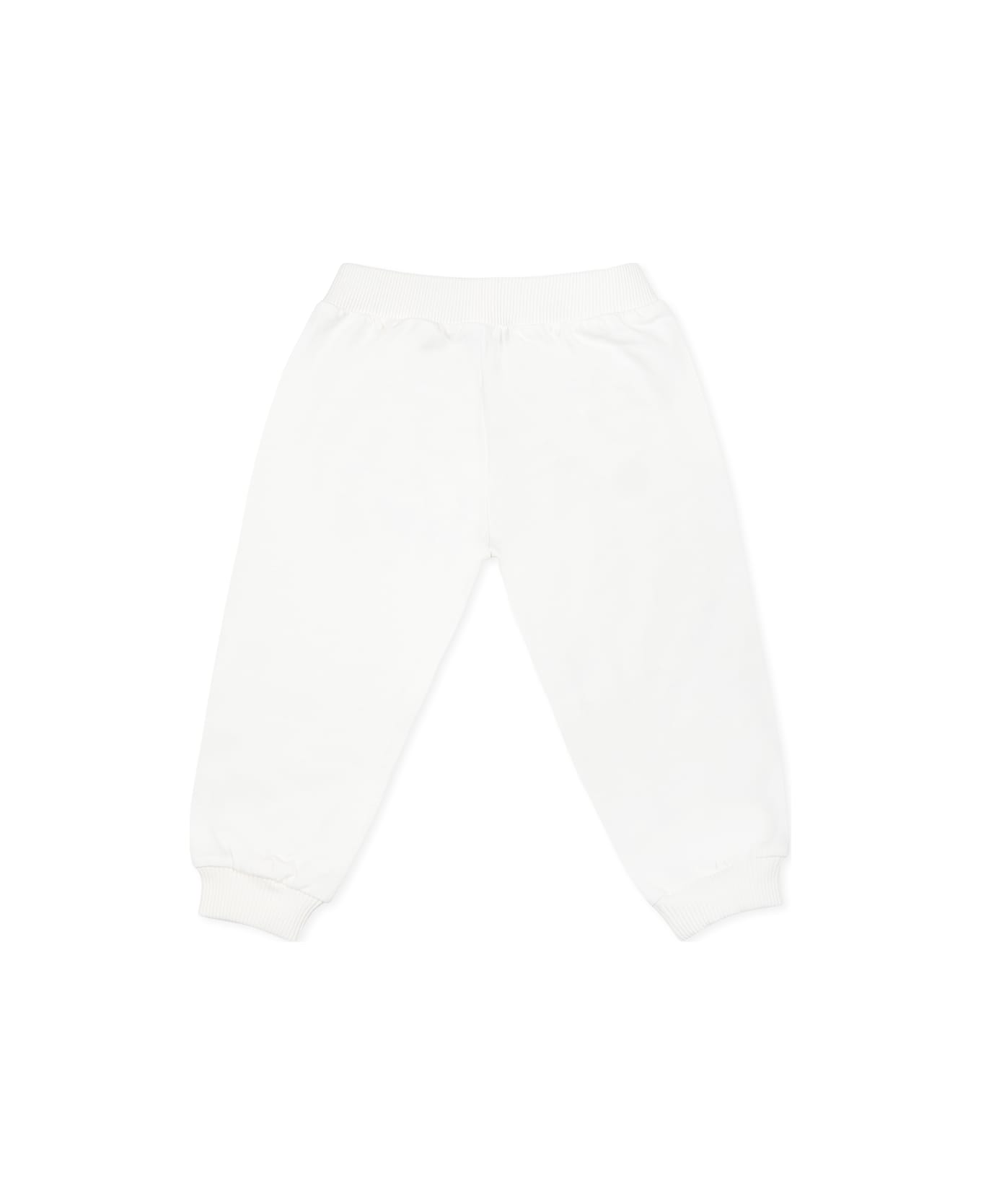 Moschino Ivory Trousers For Babykids With Teddy Bear - Ivory