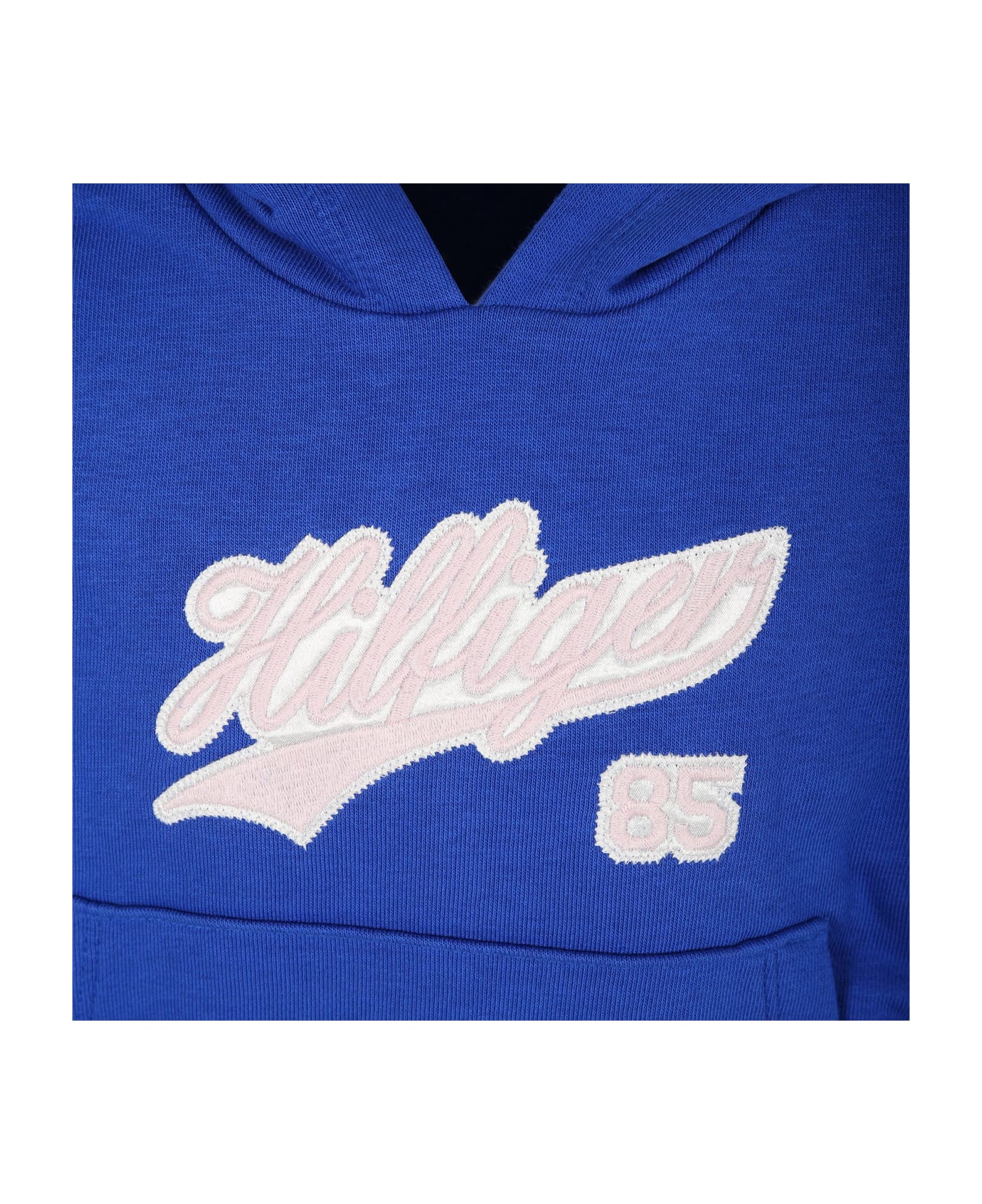 Tommy Hilfiger Light Blue Sweatshirt For Girl With Logo Print - Light Blue ニットウェア＆スウェットシャツ
