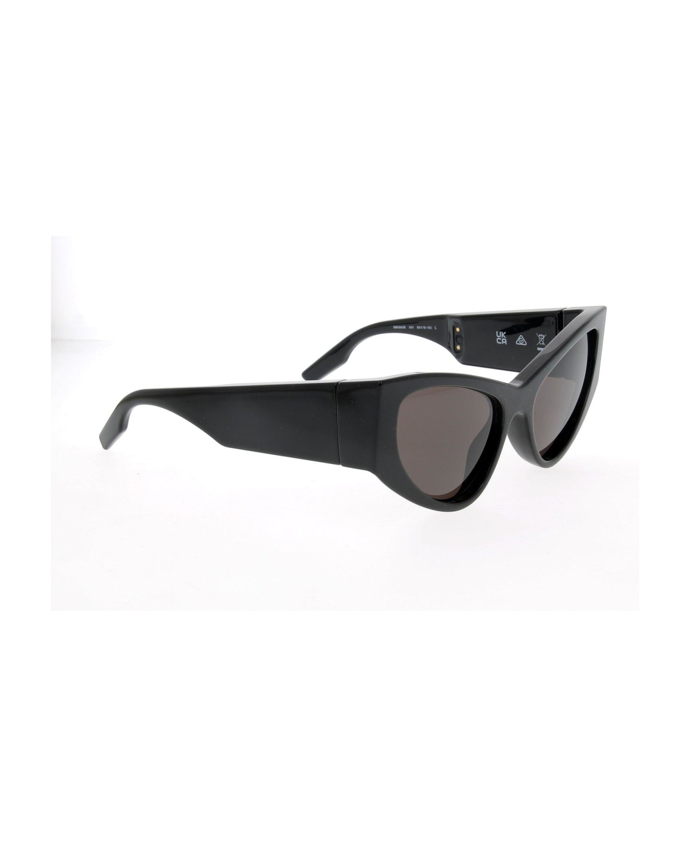 Balenciaga Eyewear Monaco Cat-eye Frame Tinted Sunglasses Sunglasses - 001 BLACK BLACK GREY