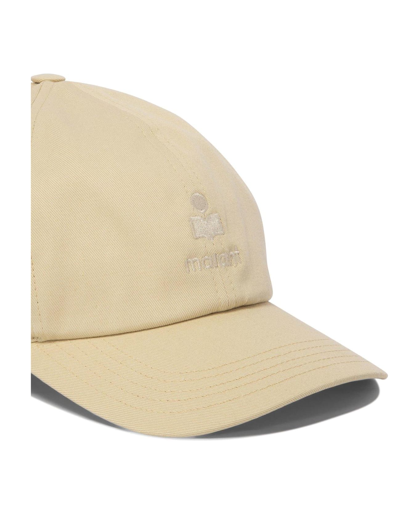 Isabel Marant Tomas Logo Embroidered Baseball Cap - Beige