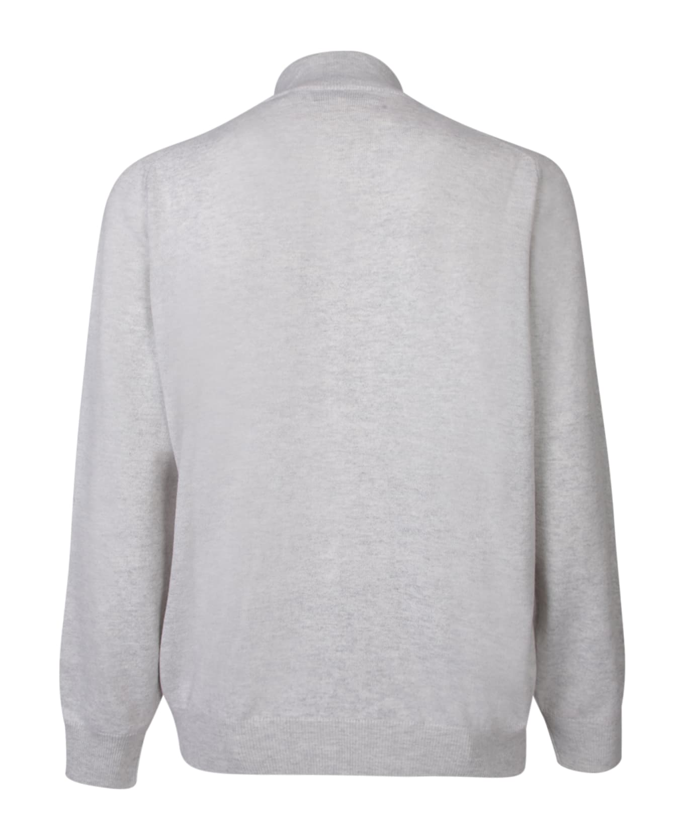 Brunello Cucinelli Grey Cashmere Full Zip Cardigan - Grey