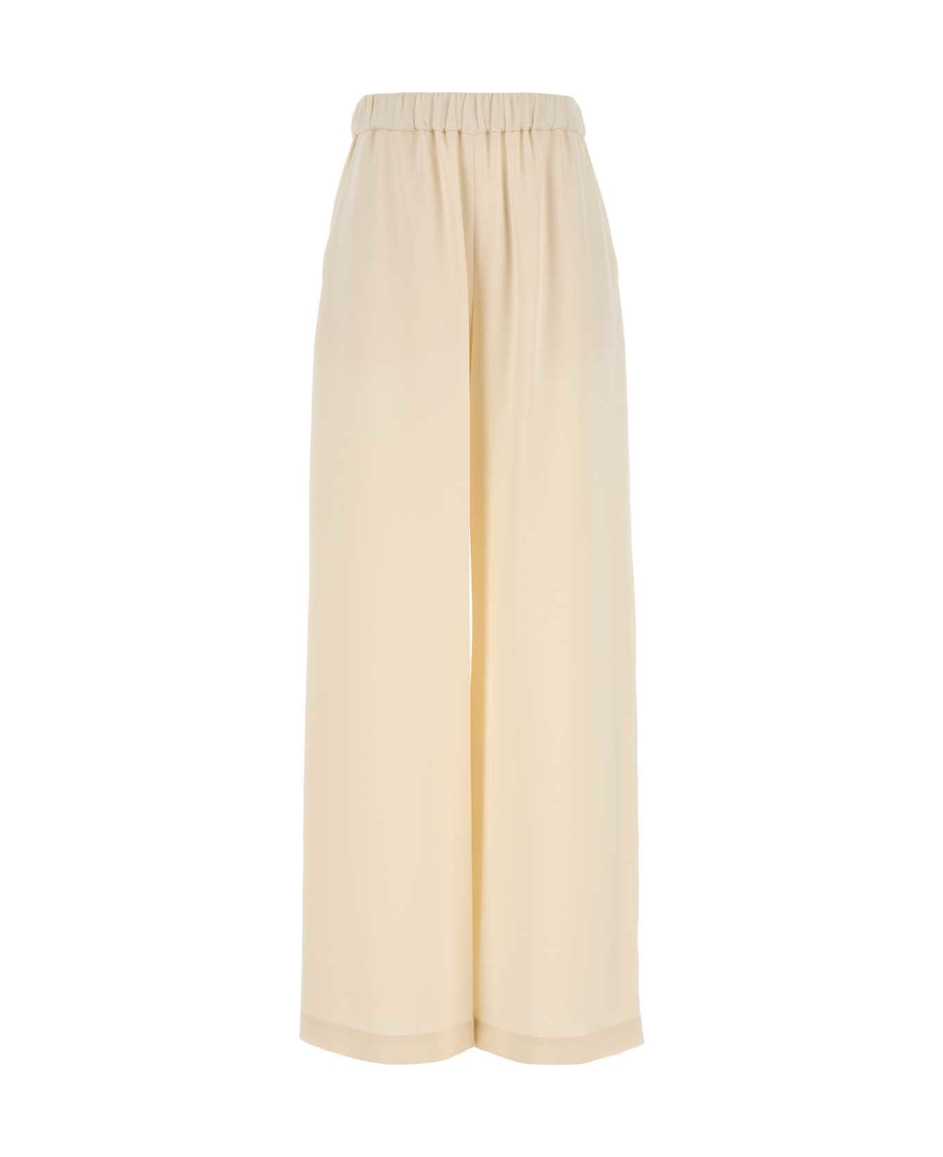 Max Mara Stretch Silk Boon Pant - BIANCO AVORIO