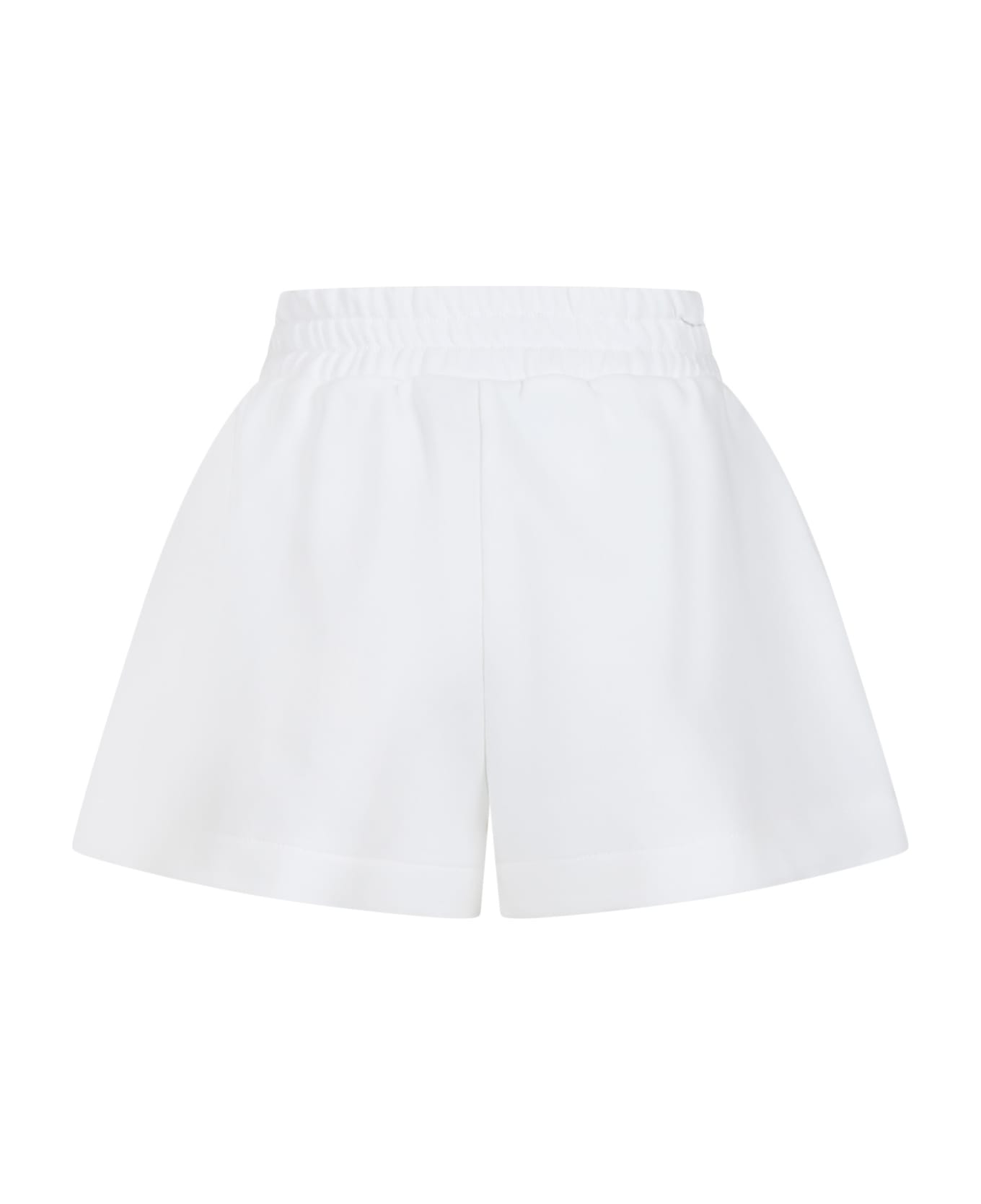 Fendi White Shorts For Girl With Micro Baguette - White ボトムス