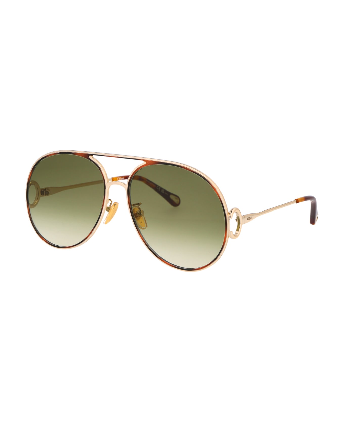 Chloé Eyewear Ch0145s Sunglasses - 002 GOLD GOLD GREEN