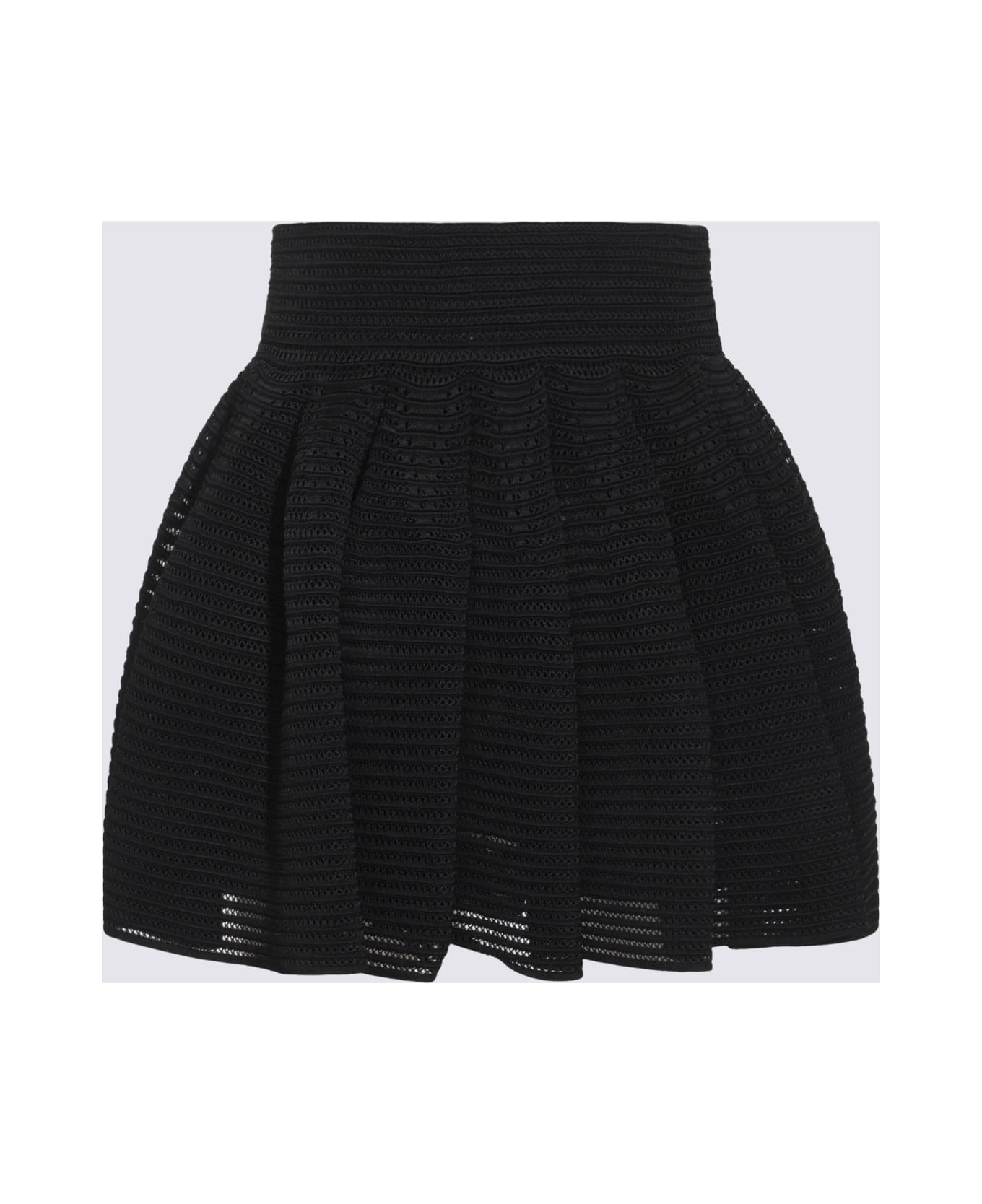 Alaia Black Viscose Mini Skirt - Noir alaia