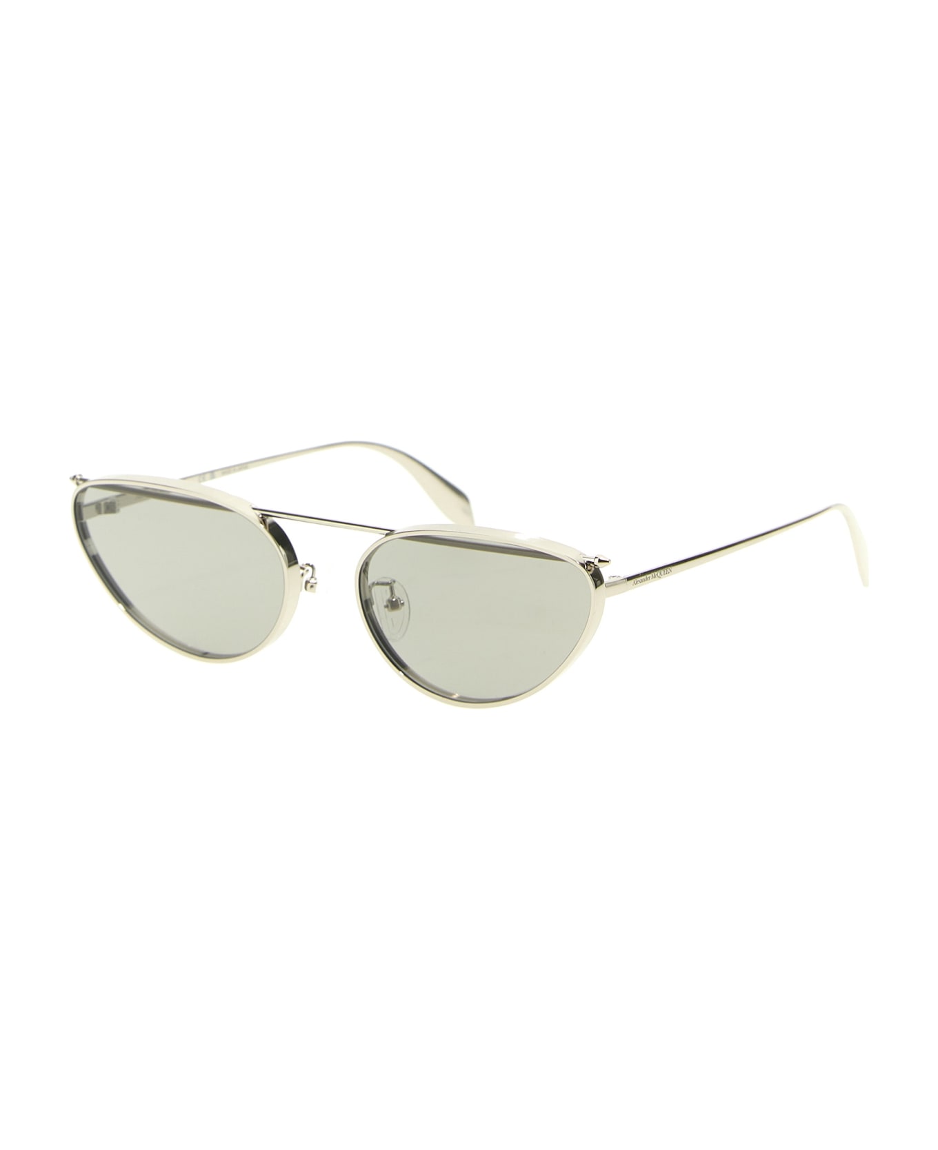 Alexander McQueen Eyewear Front Piercing Cat-eye Sunglasses - Argento
