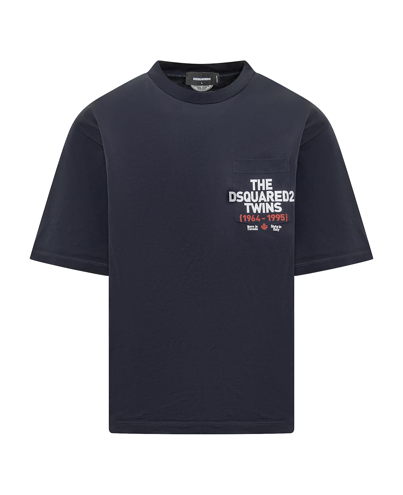 Dsquared2 Logo Printed T-shirt - NAVY BLUE