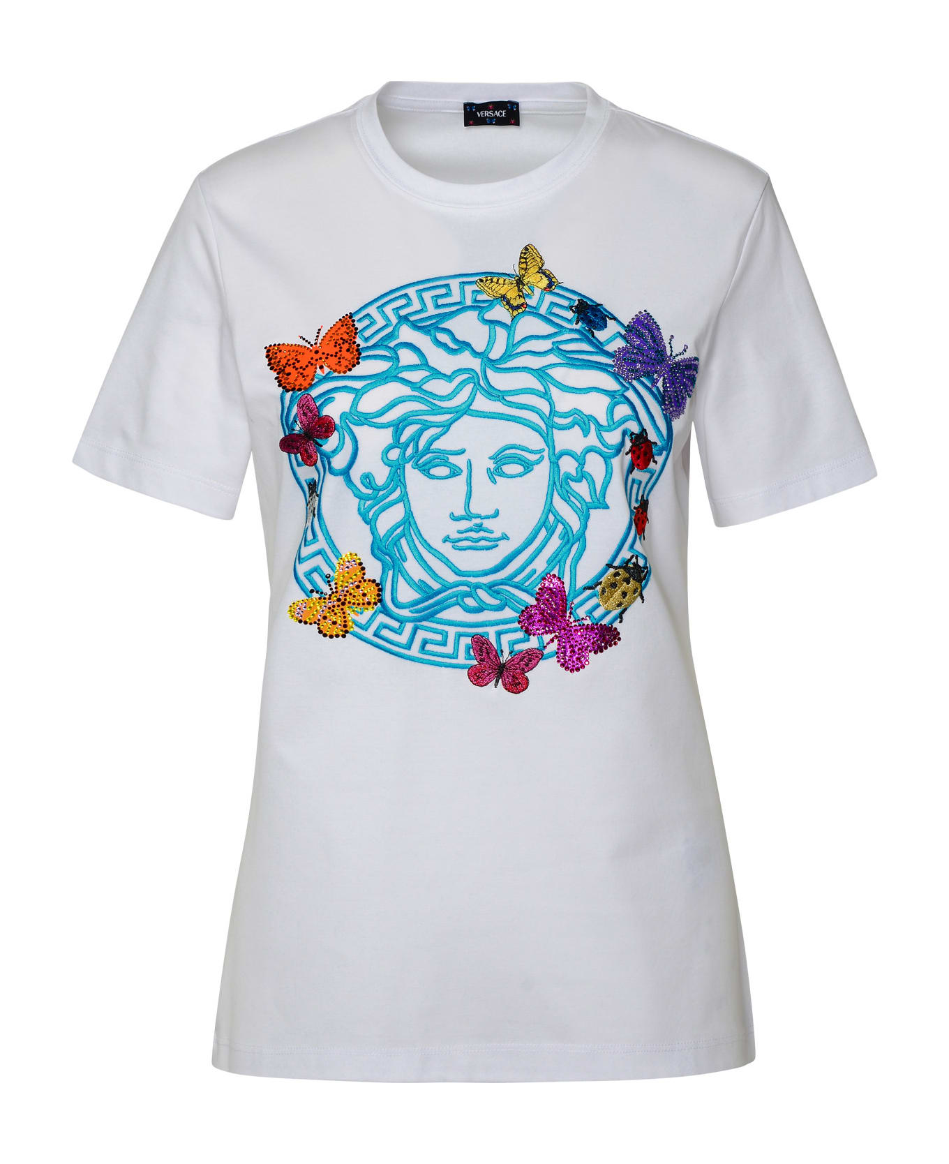 Versace Medusa White Cotton T-shirt - White
