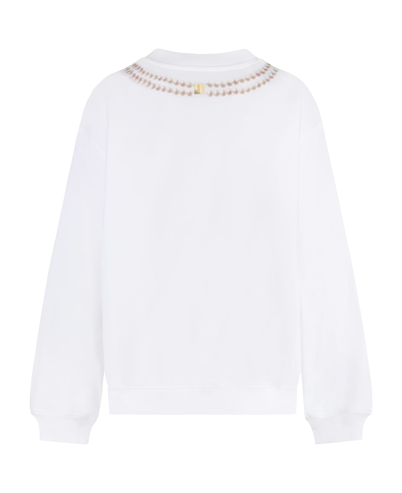 Moschino Printed Cotton Sweatshirt - White