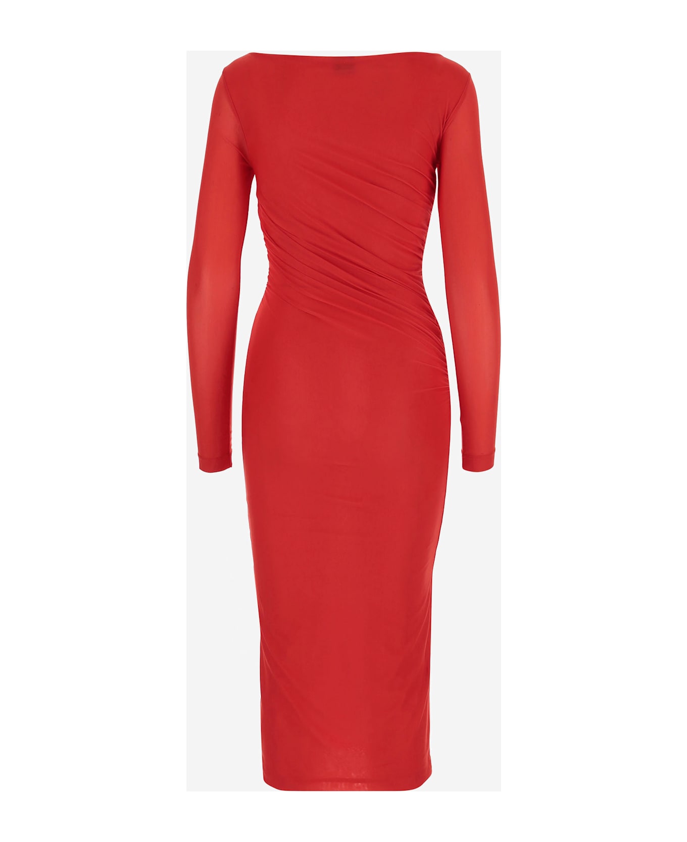 Pinko Stretch Jersey Long Dress - Red