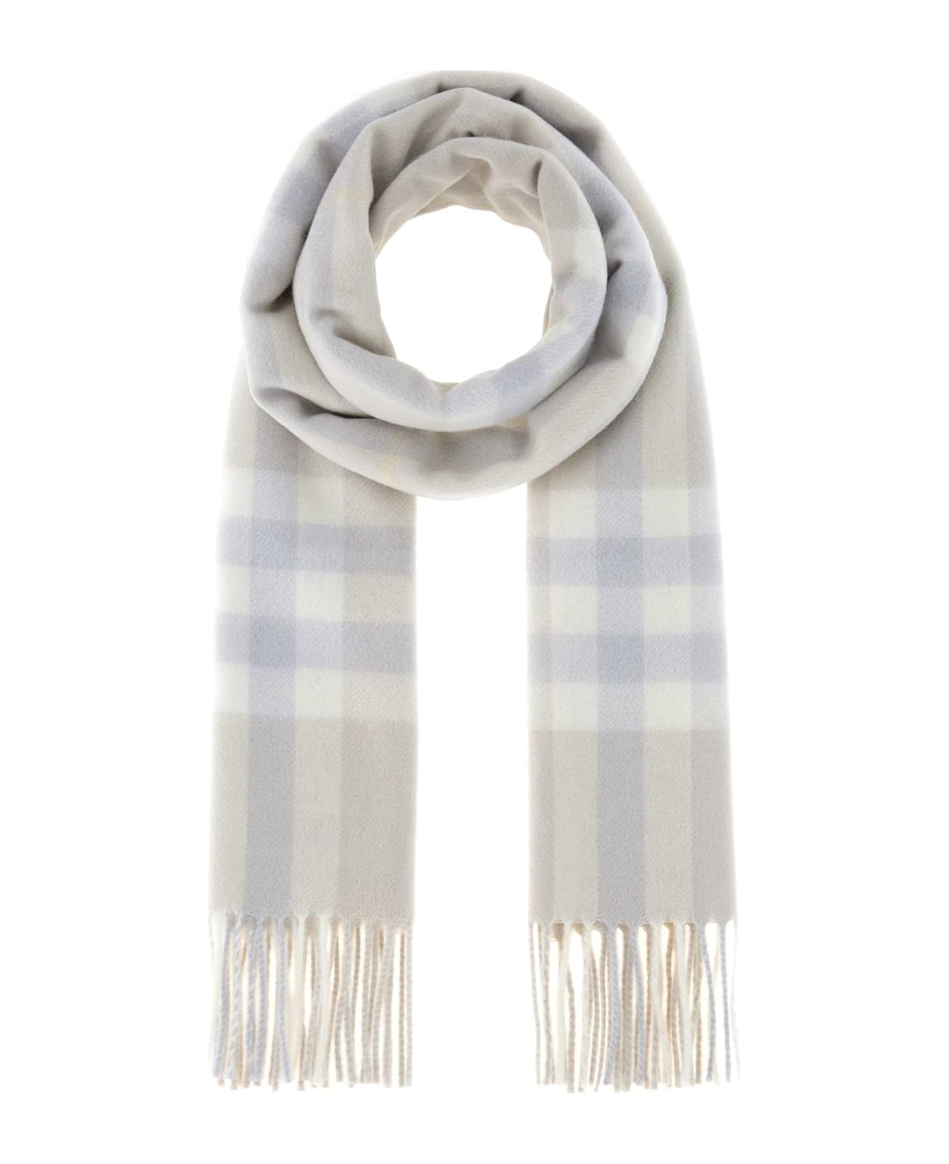 Burberry Embroidered Cashmere Scarf - SMOKE