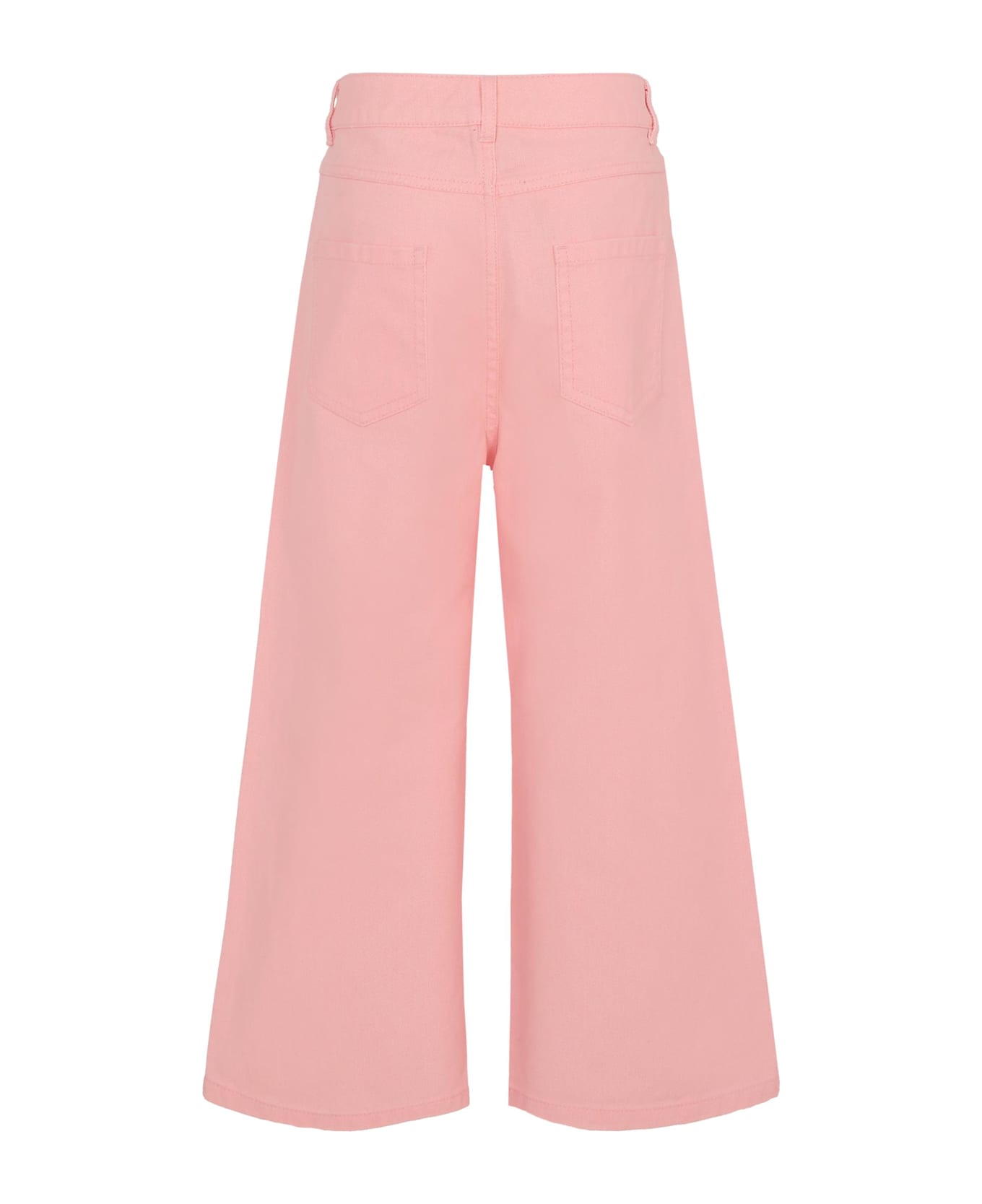 Moschino Pink Jeans For Girl With Teddy Bear - Pink