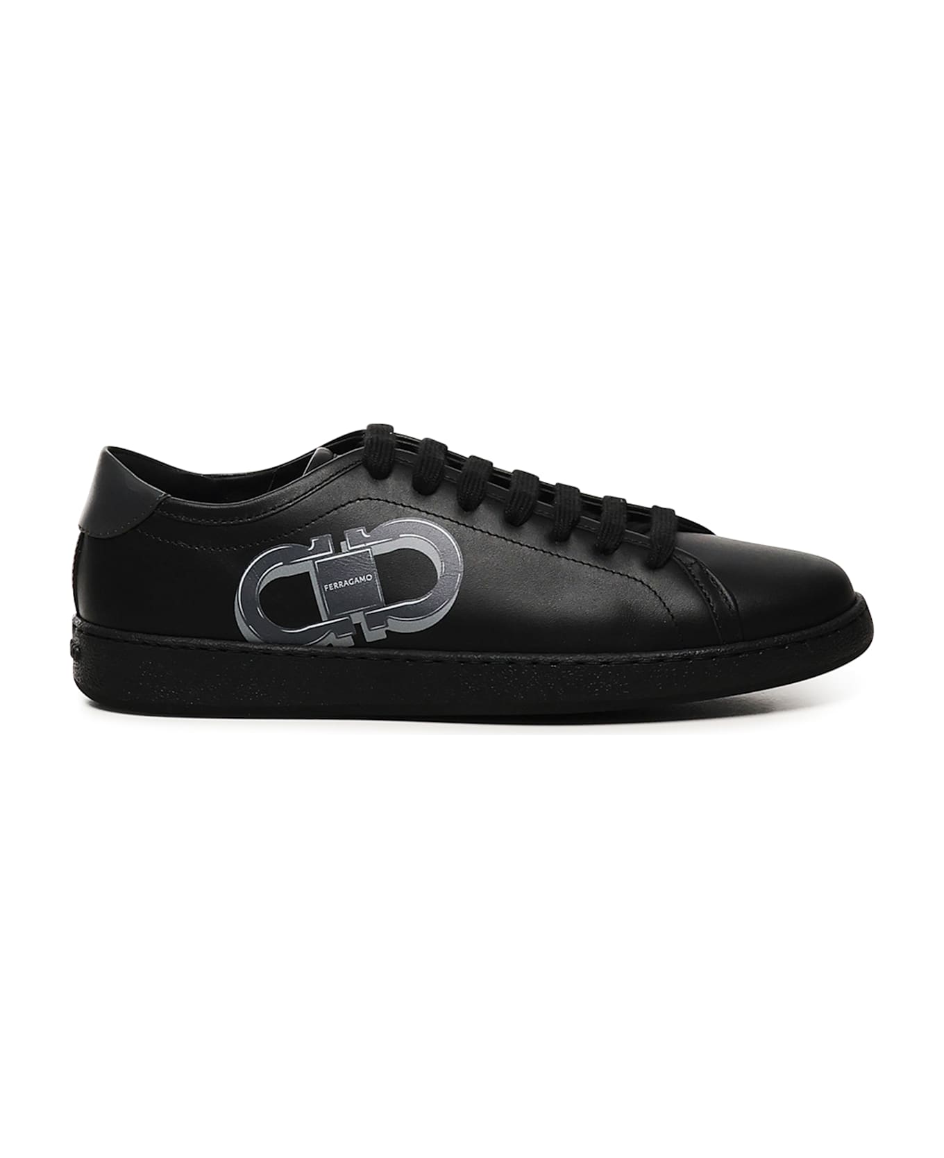 Ferragamo Double Gancini Sneaker - Black