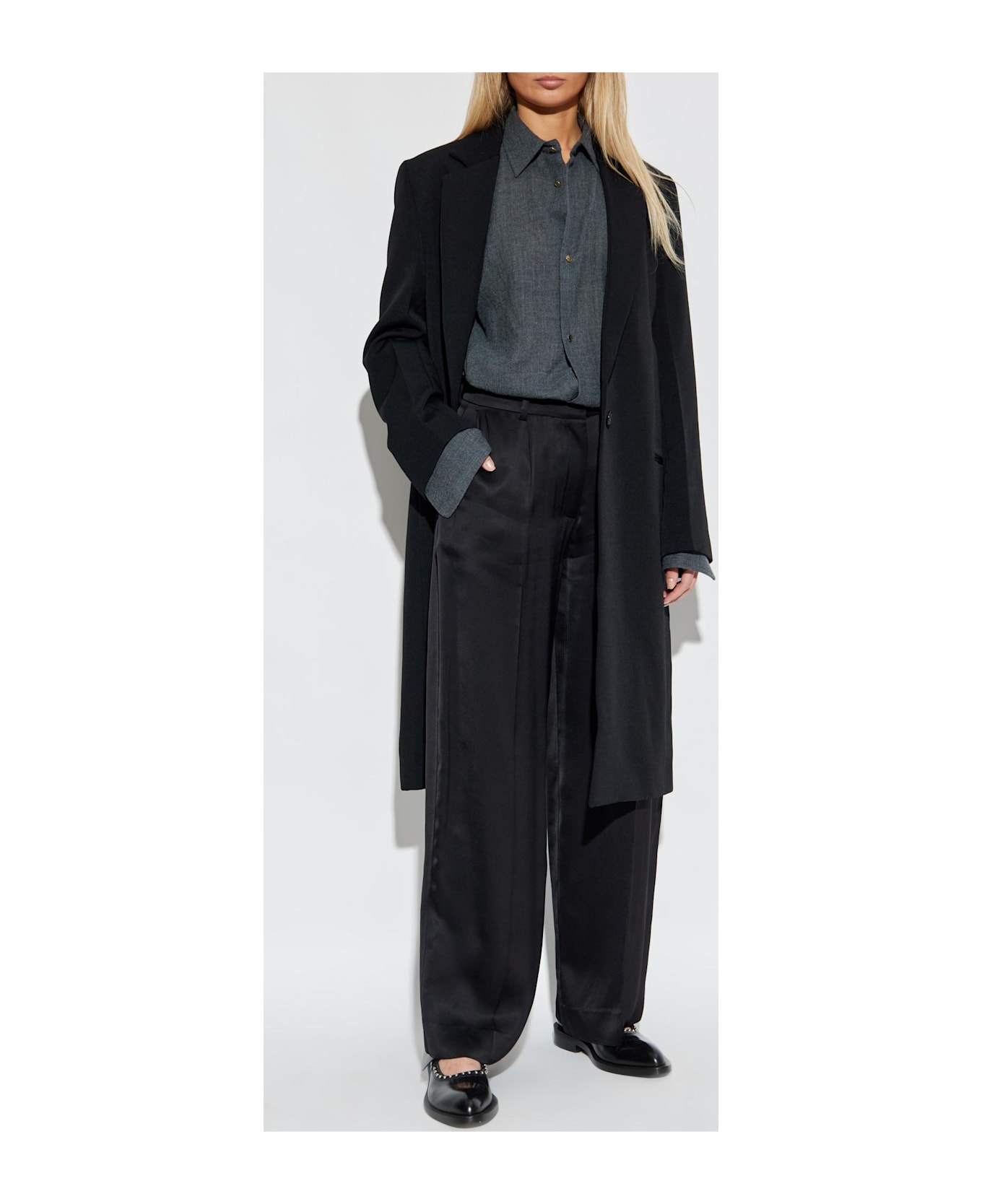Totême Toteme Coat With Single Vent - BLACK