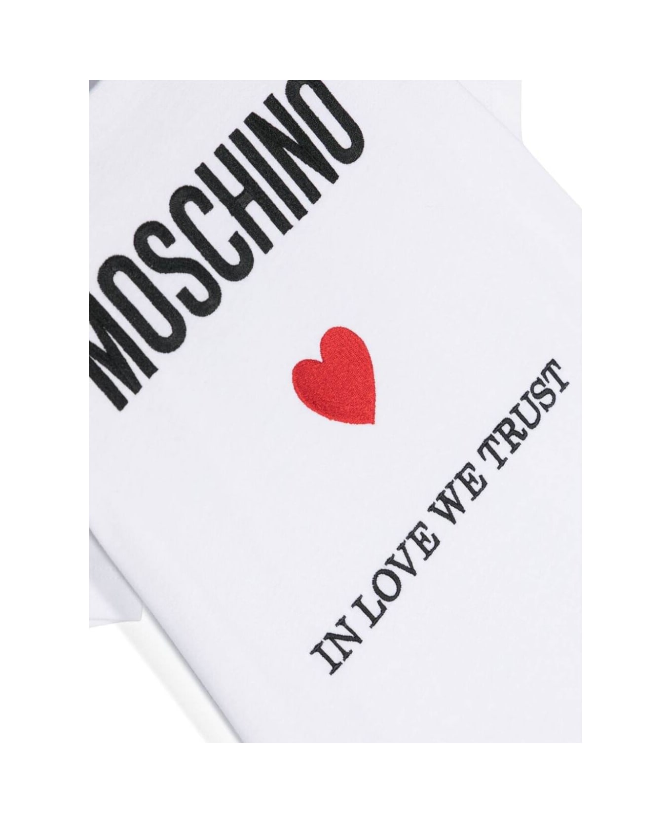 Moschino White T-shirt With Logo In Cotton Boy - White Tシャツ＆ポロシャツ
