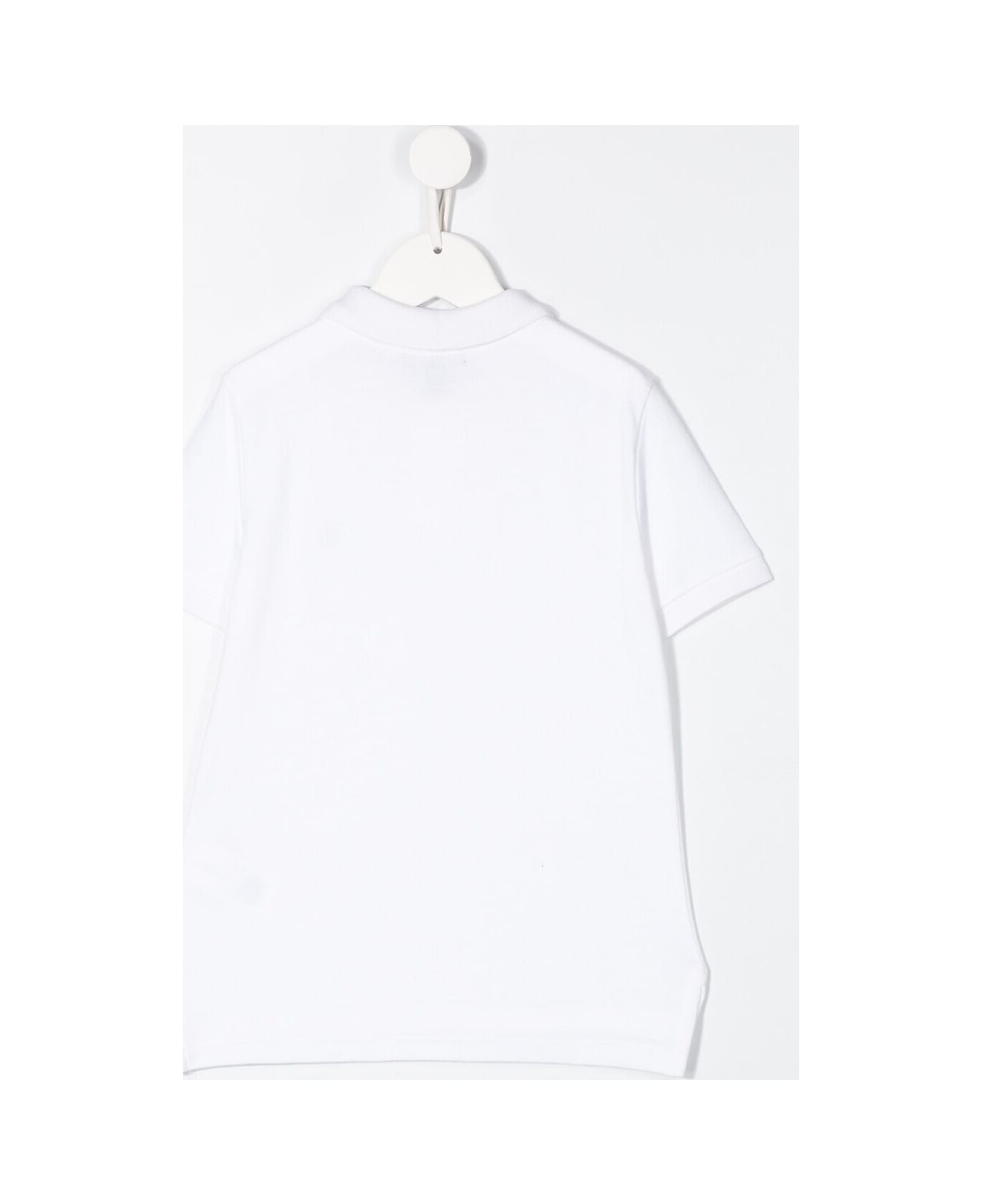 Ralph Lauren White Short Sleeve Polo Shirt With Logo Embroidery In Cotton Boy - Bianco