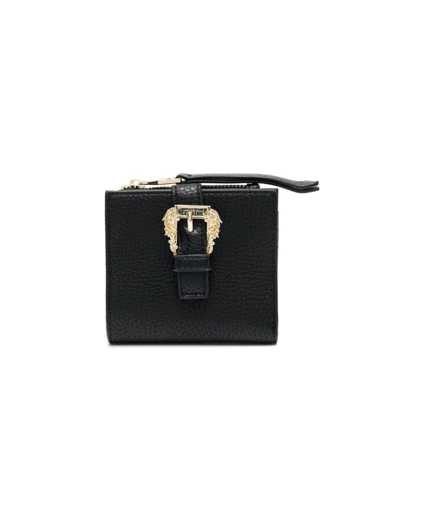 Versace Jeans Couture Baroque Buckle Wallet - BLACK