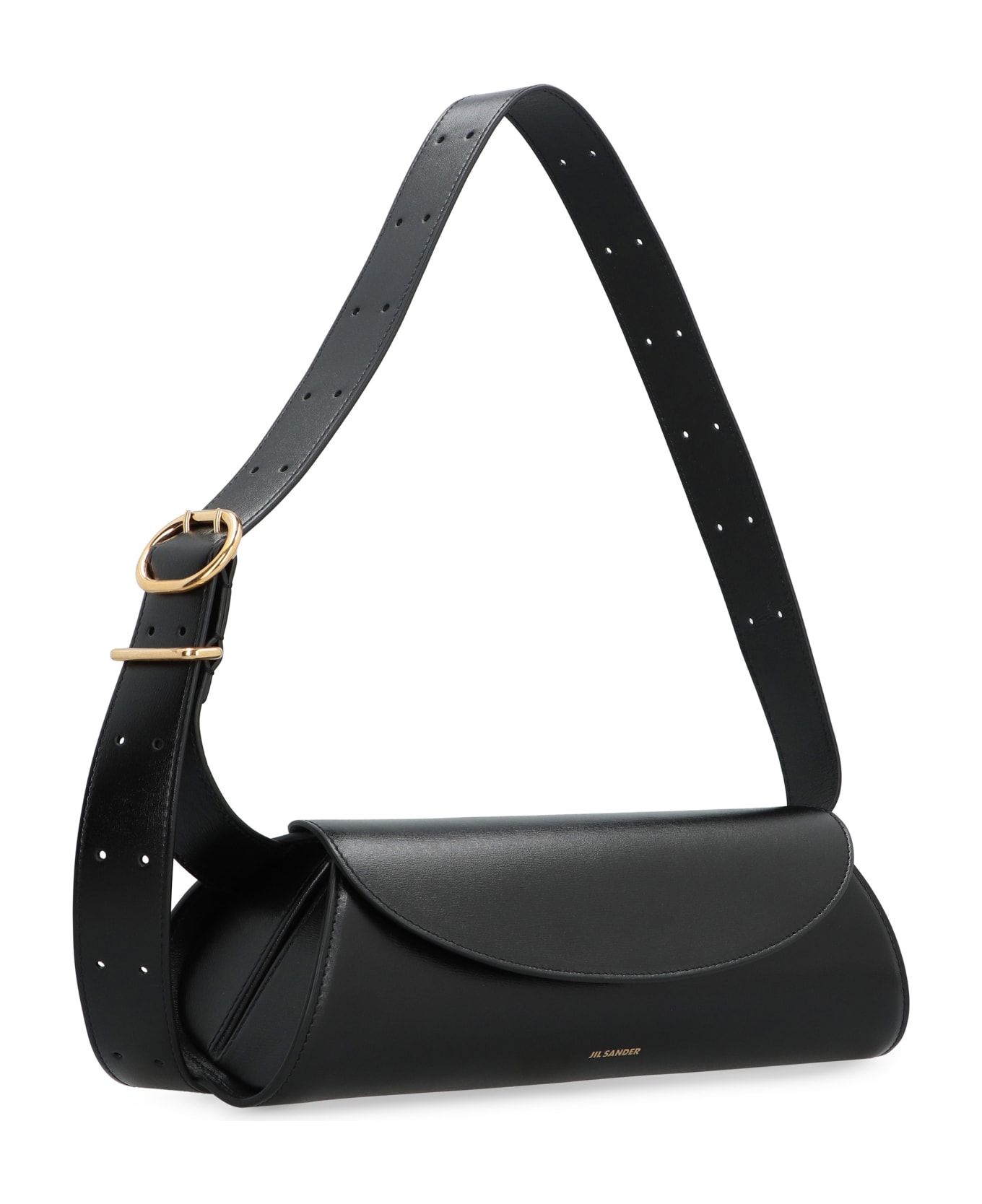 Jil Sander Cannolo Leather Crossbody Bag - Black