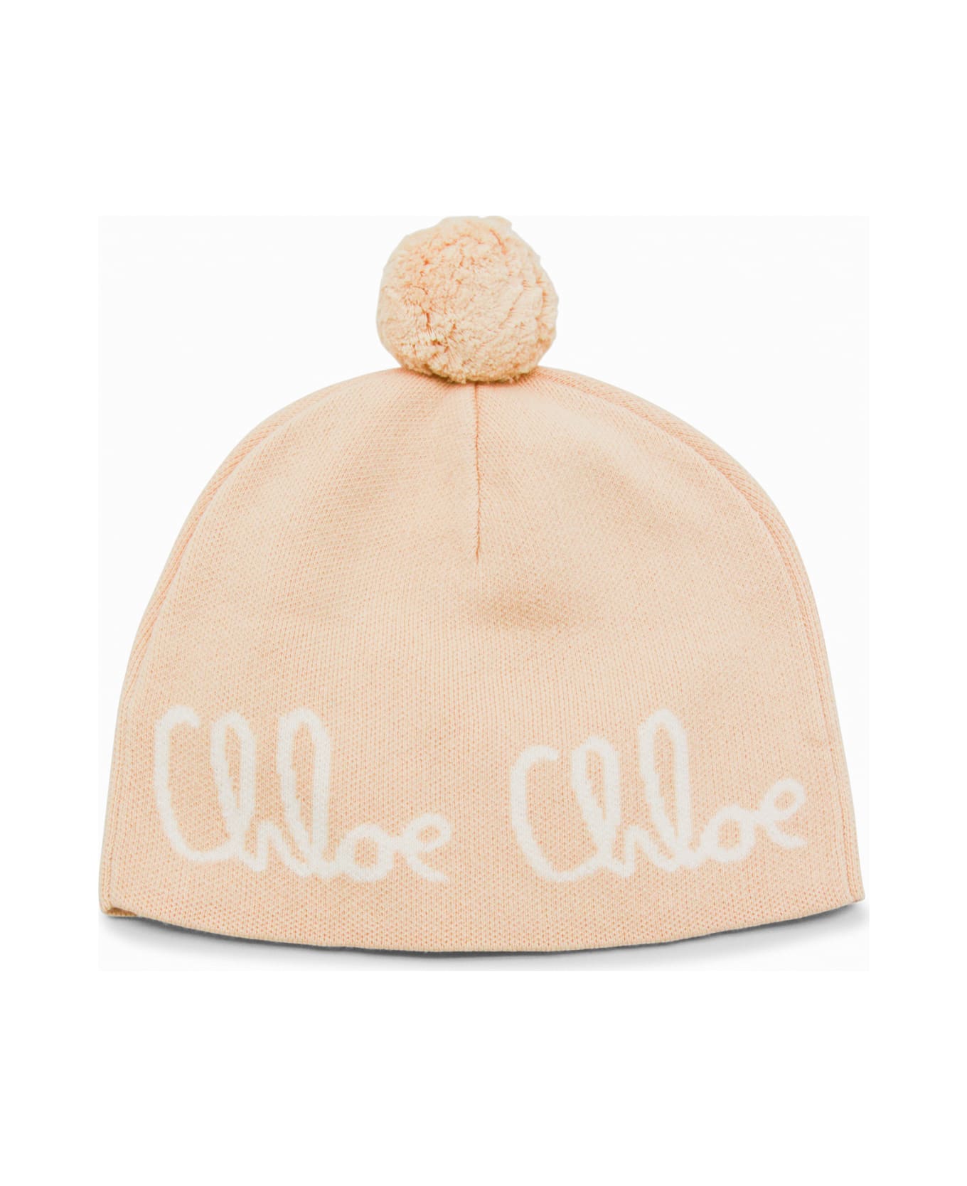 Chloé Beige Cotton Beanie - Beige