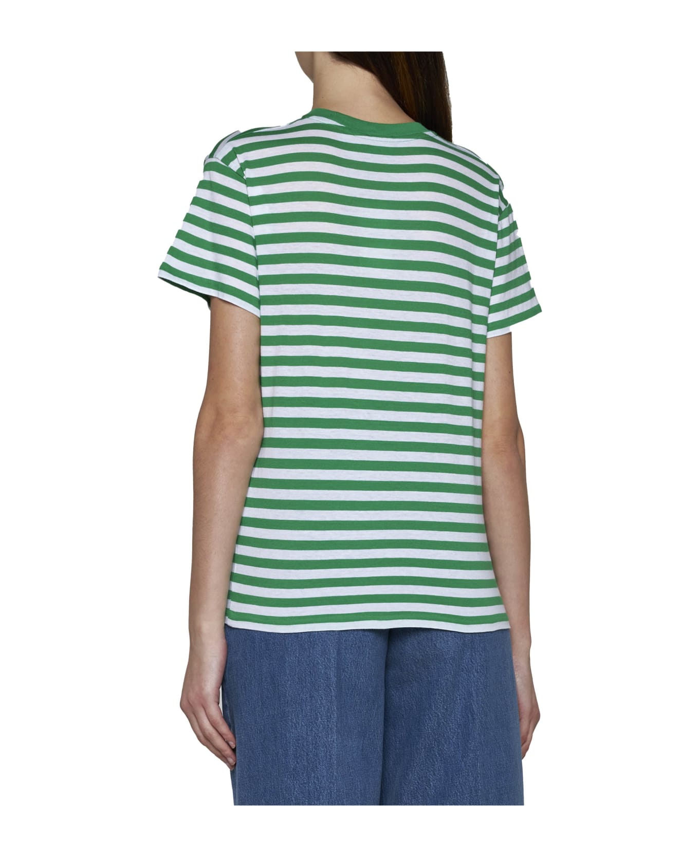 Polo Ralph Lauren T-Shirt - Preppy green/white Tシャツ