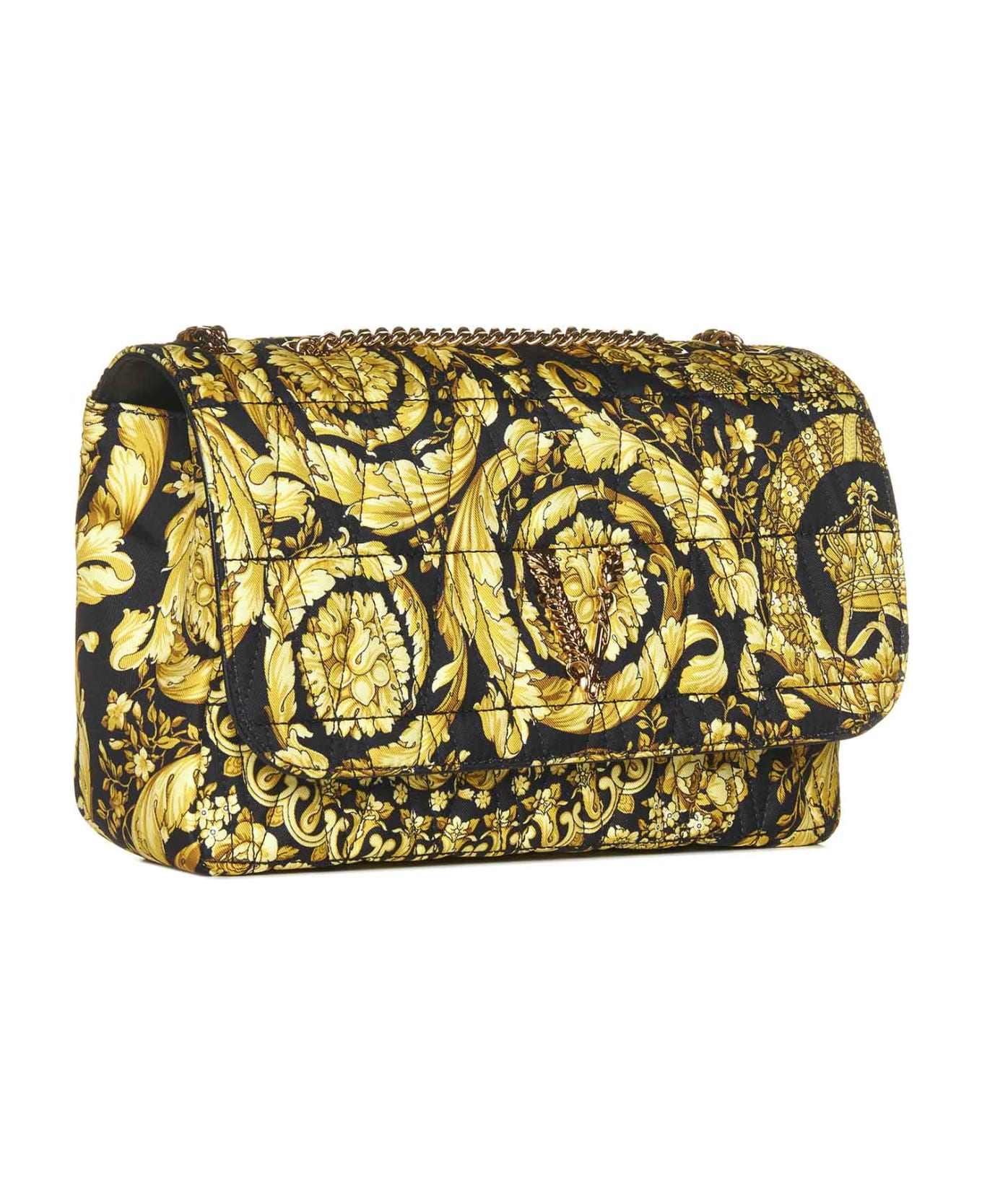 Versace Shoulder Bag - Nero multicolor oro versace