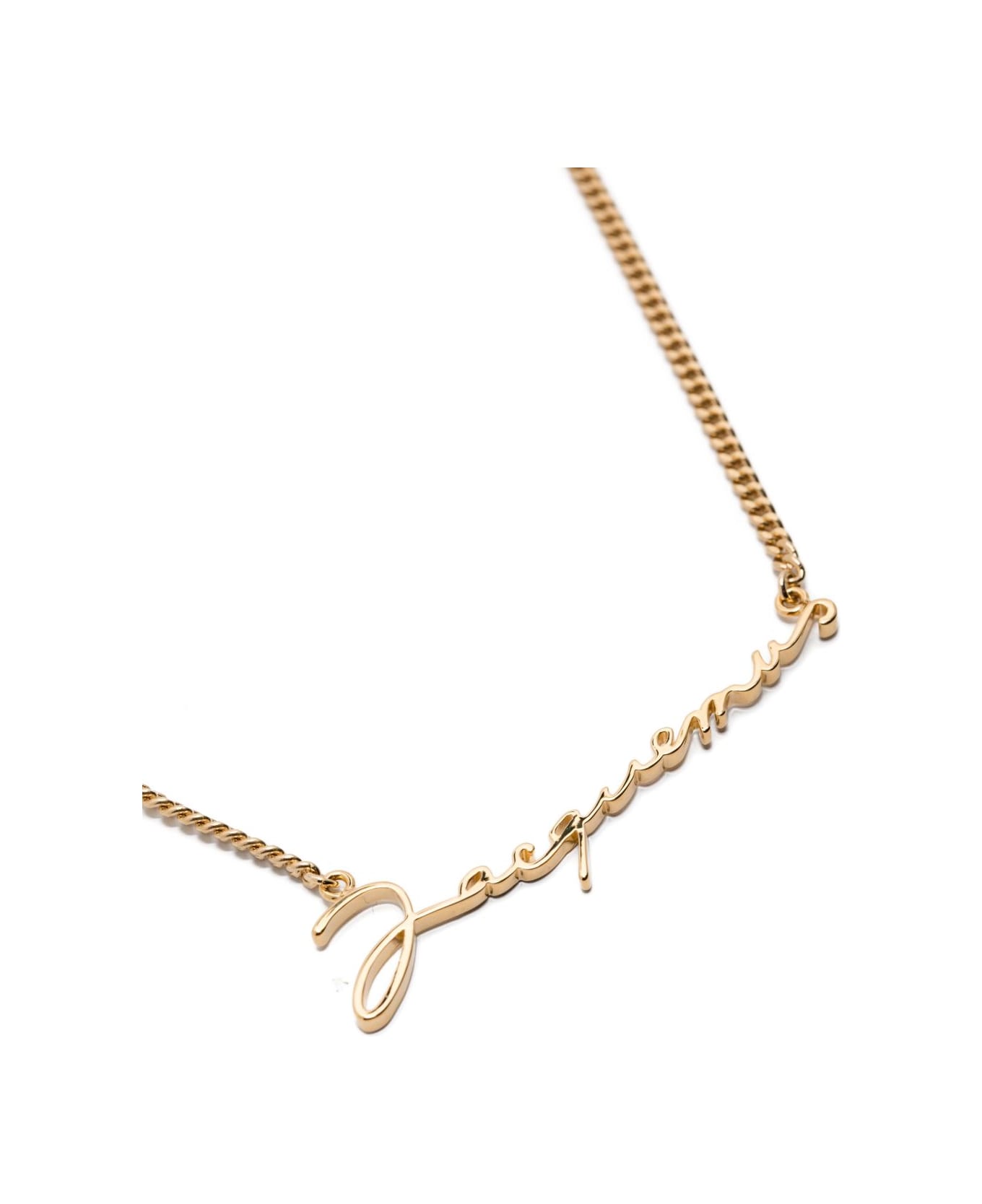 Jacquemus Necklace With Lettering Logo - Golden