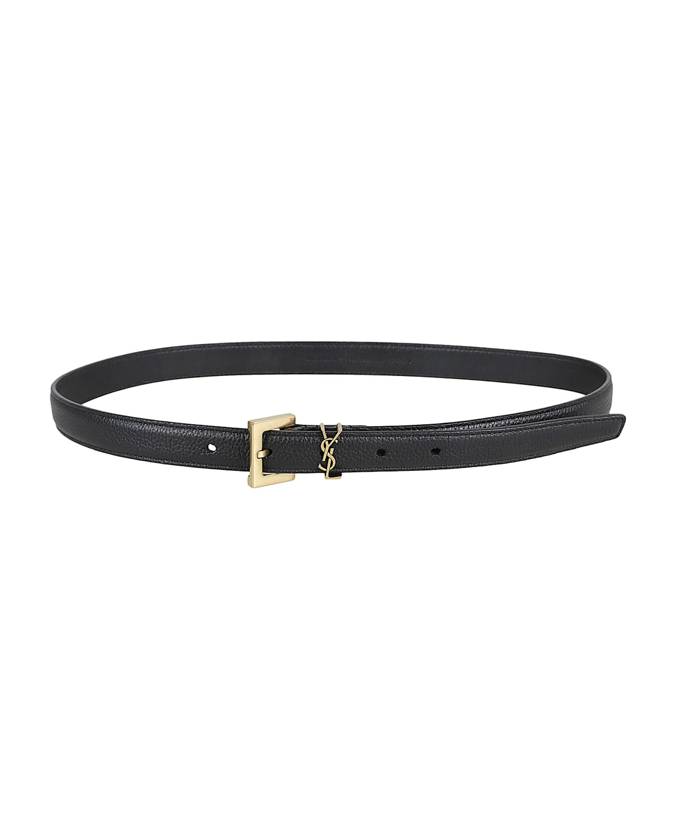 Saint Laurent Ysl Logo Belt - Black