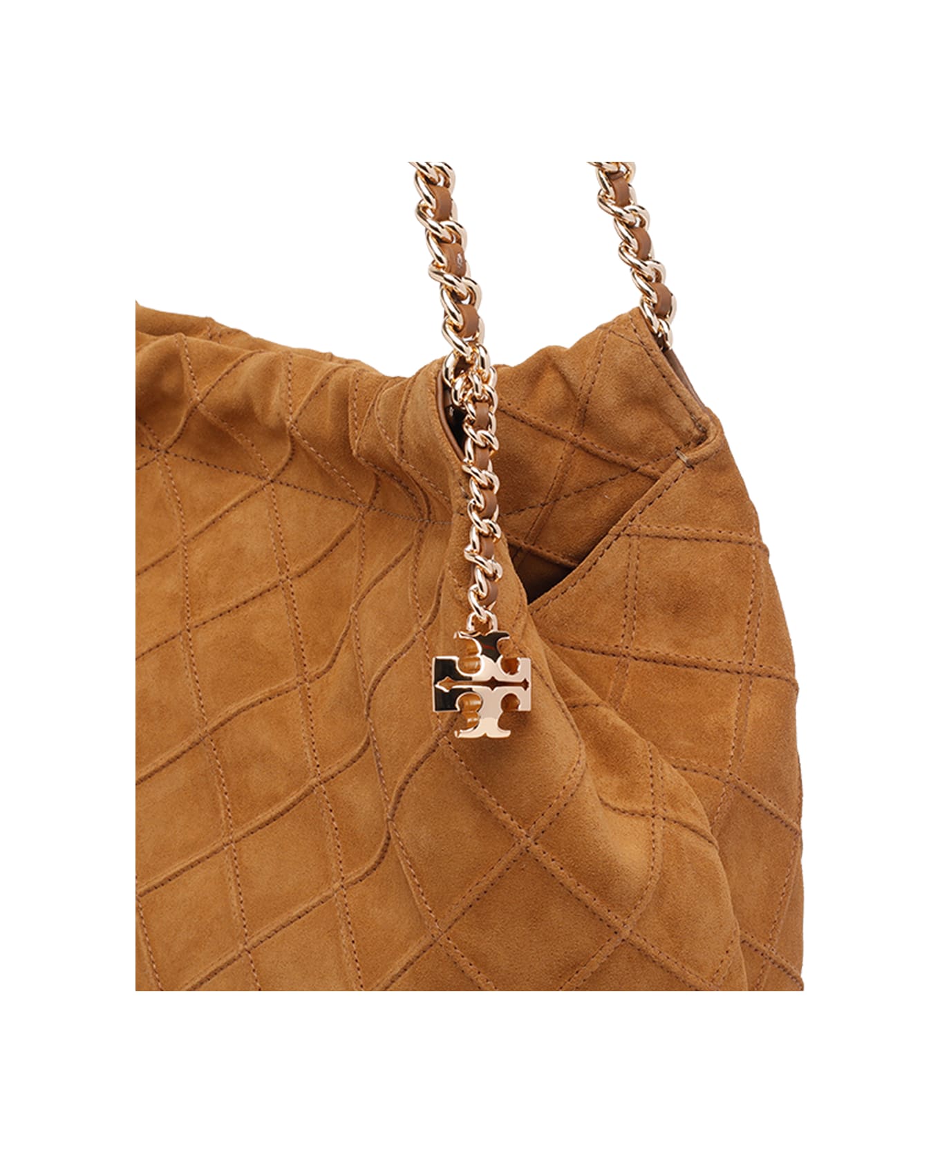 Tory Burch Fleming Suede Hobo Bag - Brown