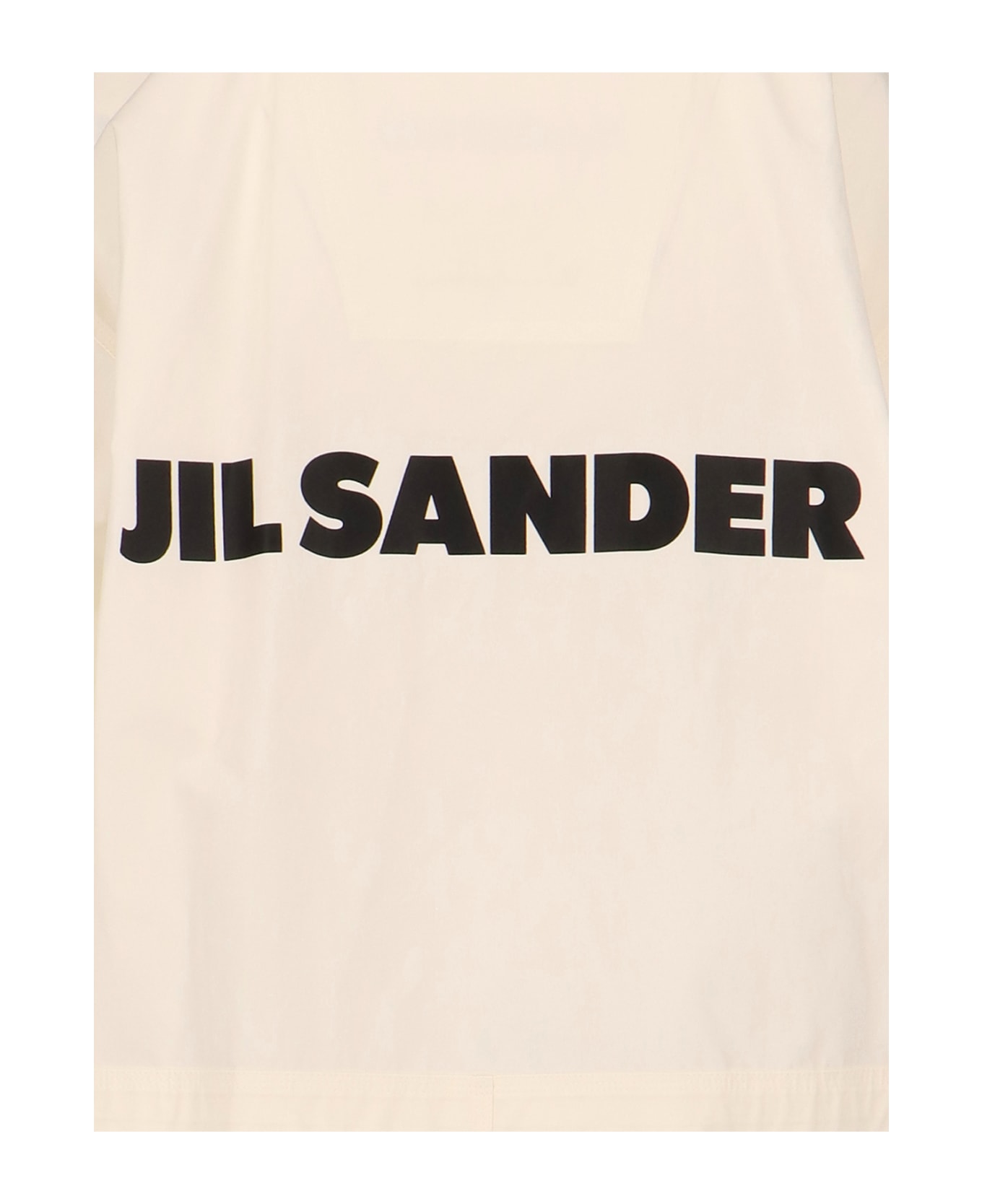Jil Sander Logo Parka On The Back - White