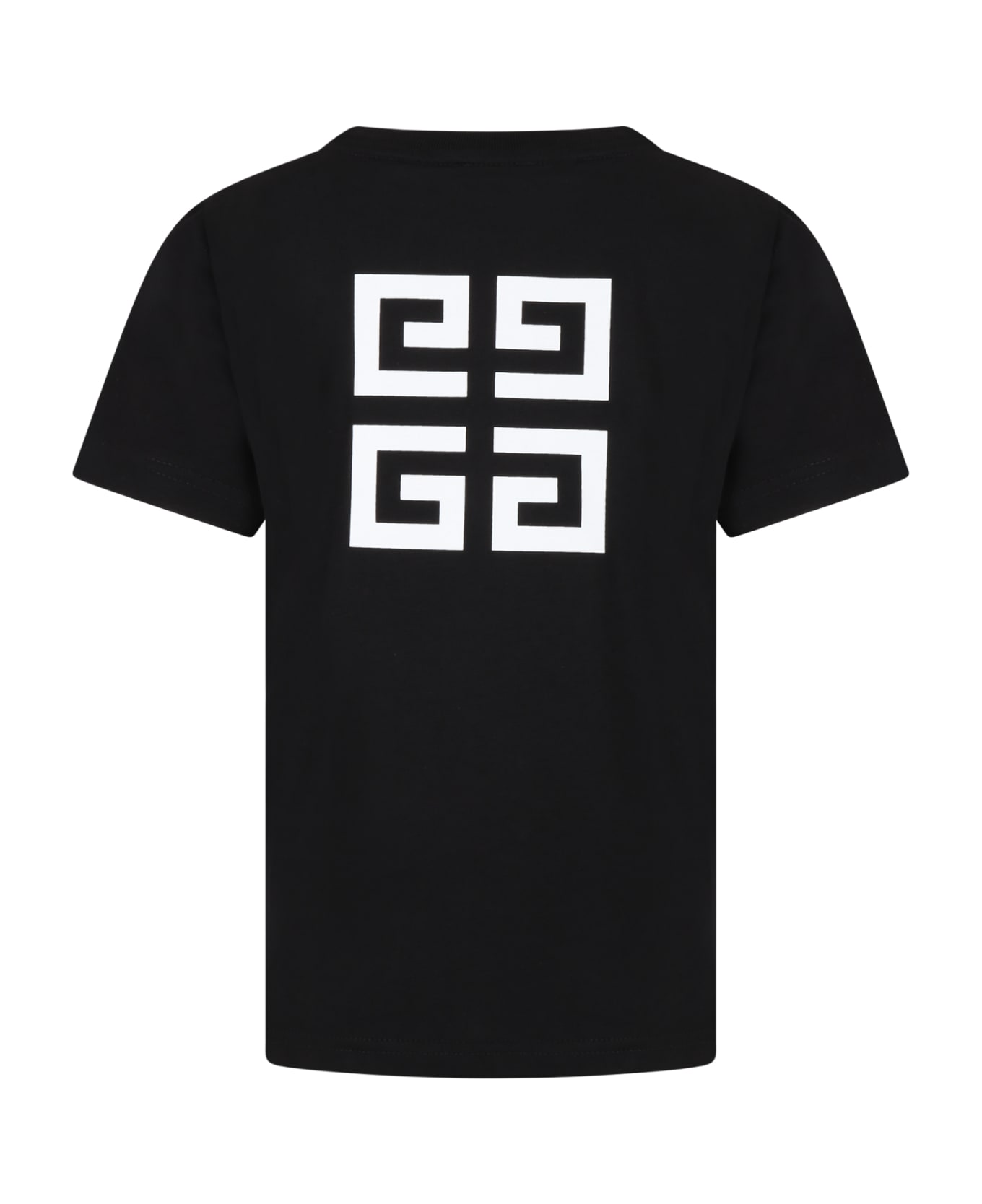 Givenchy Black T-shirt For Boy With White Logo - Nero