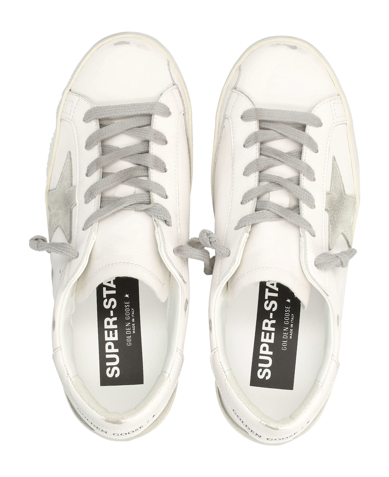 Golden Goose Super-star Bio White Woman's Sneakers With Suede Star - WHITE/ICE