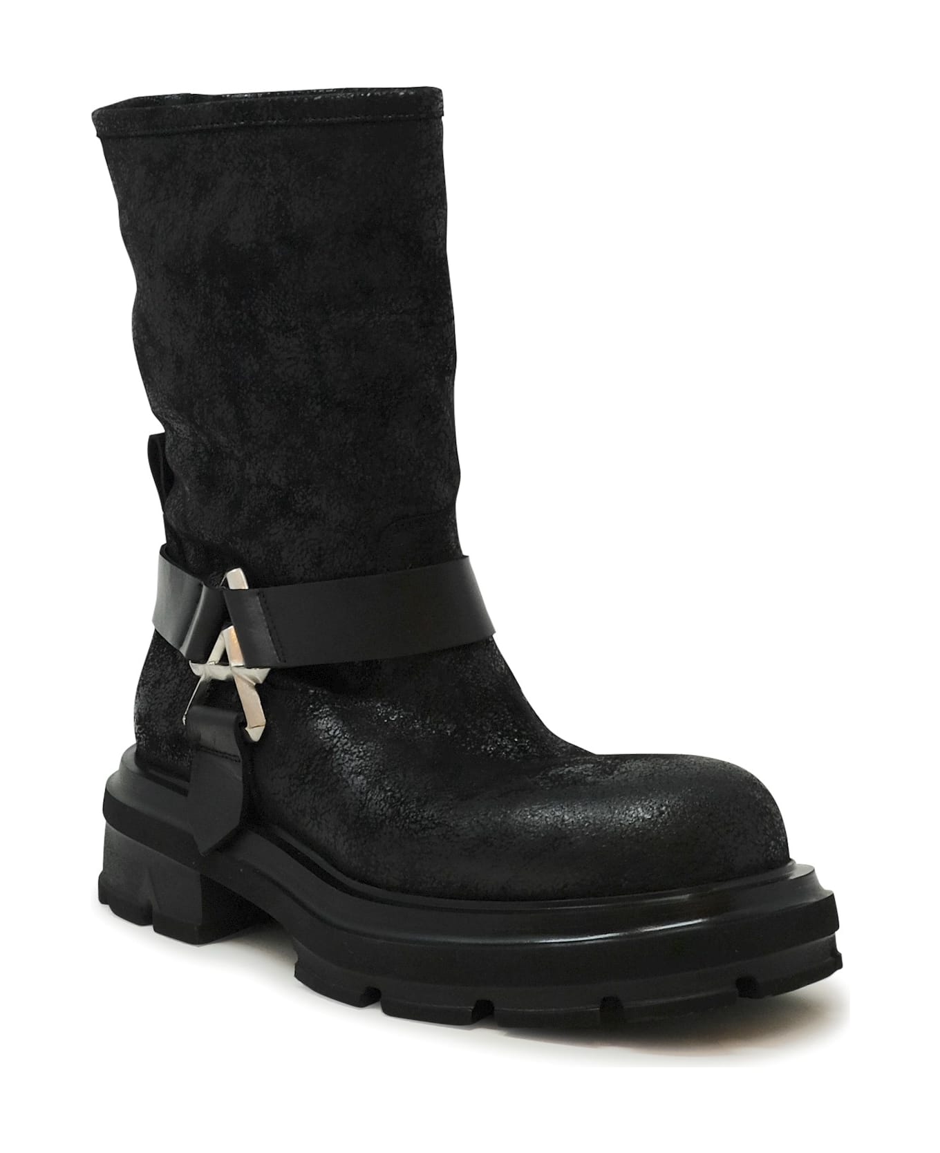 Elena Iachi Black Suede Ankle Boots - BLACK