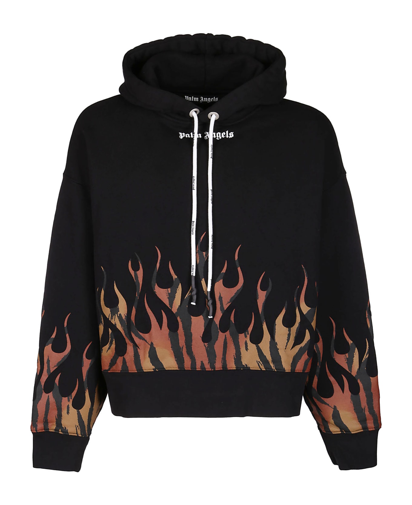 Palm Angels Black Cotton Sweatshirt - Black