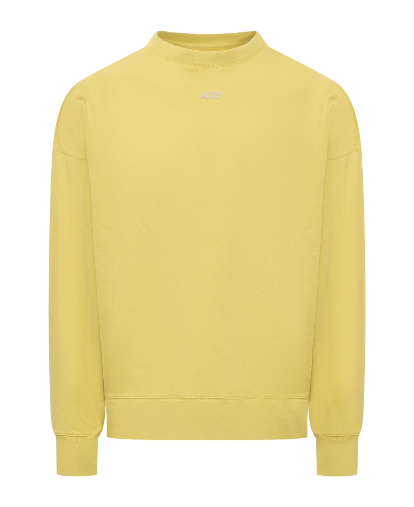 Autry Cotton Sweatshirt With Logo - LIME