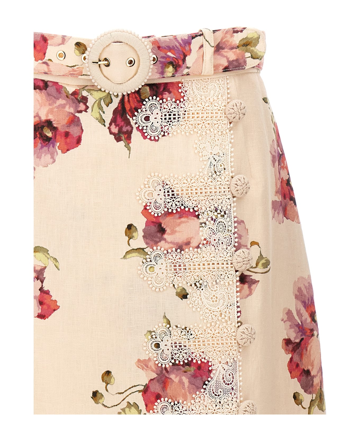 Zimmermann 'high Tide Applique' Skirt - Multicolor