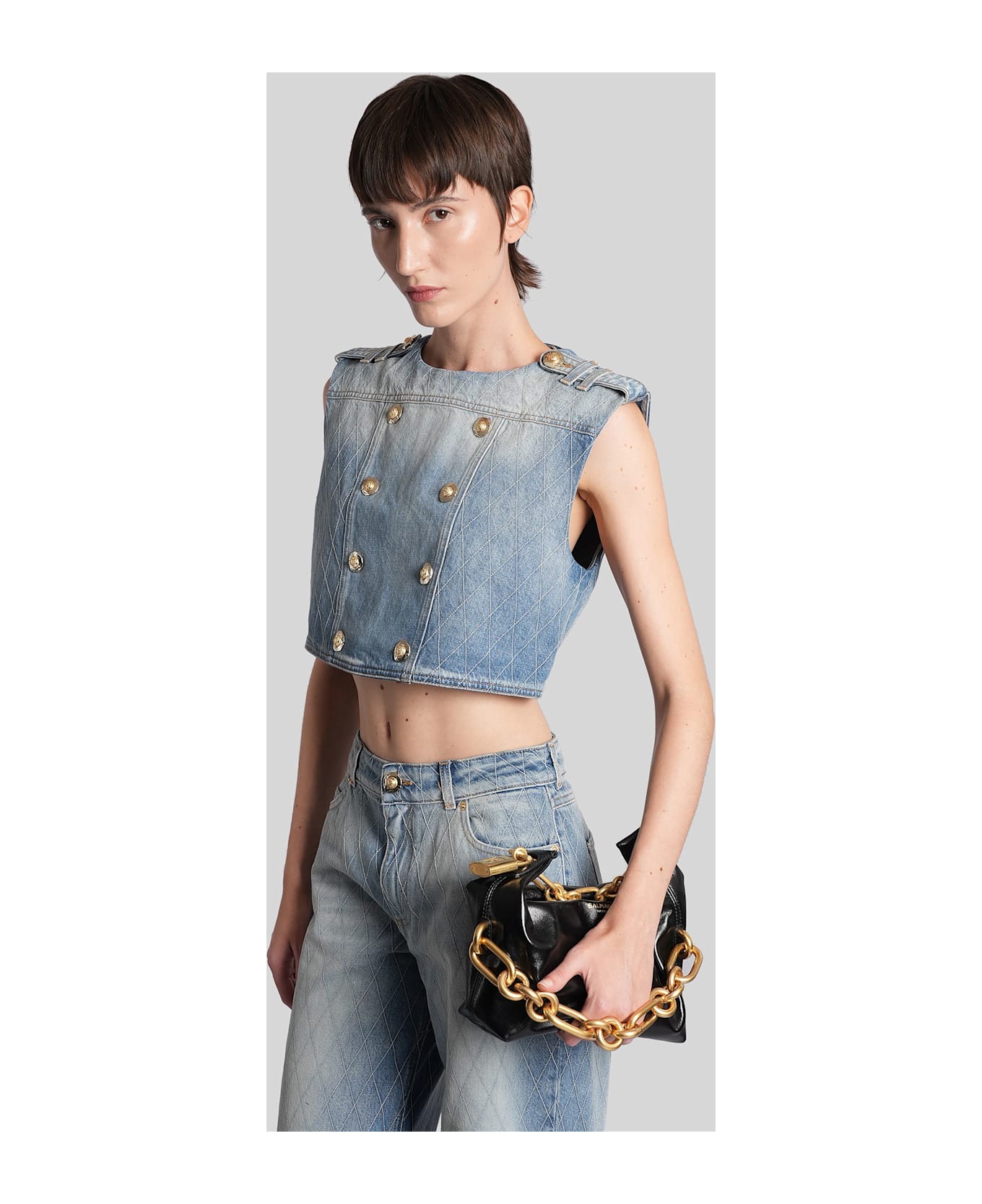 Balmain Topwear In Blue Cotton - blue