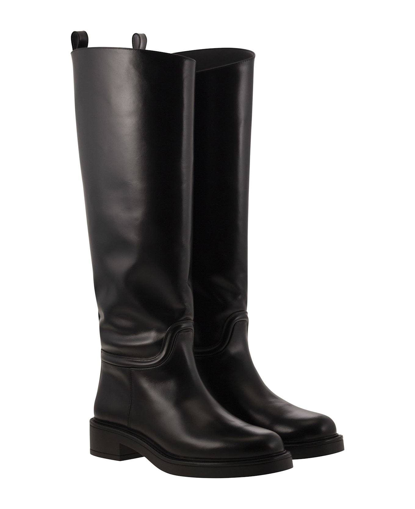 Stuart Weitzman Celia - Leather Boot - Black