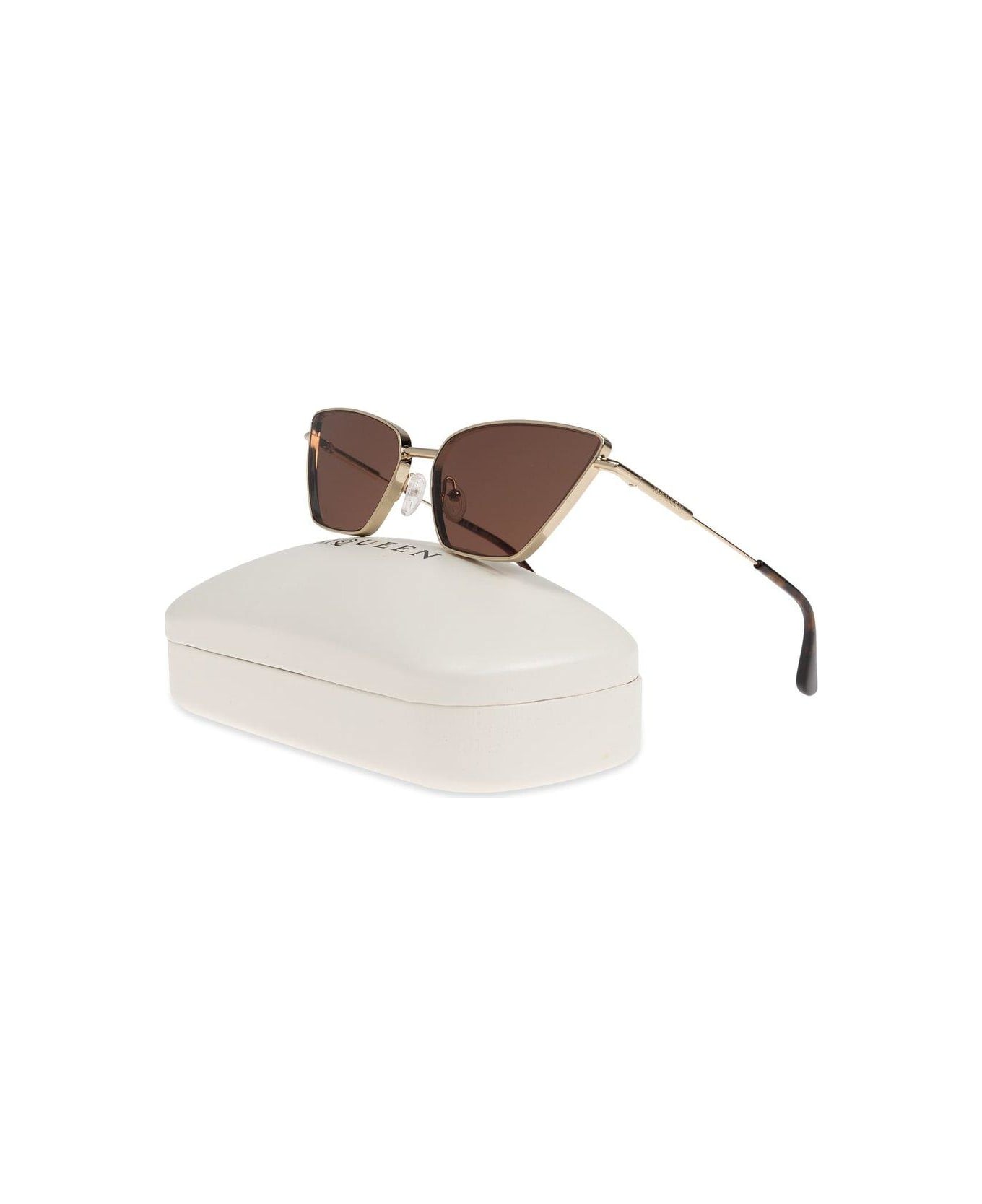 Alexander McQueen Cat-eye Frame Sunglasses - Golden