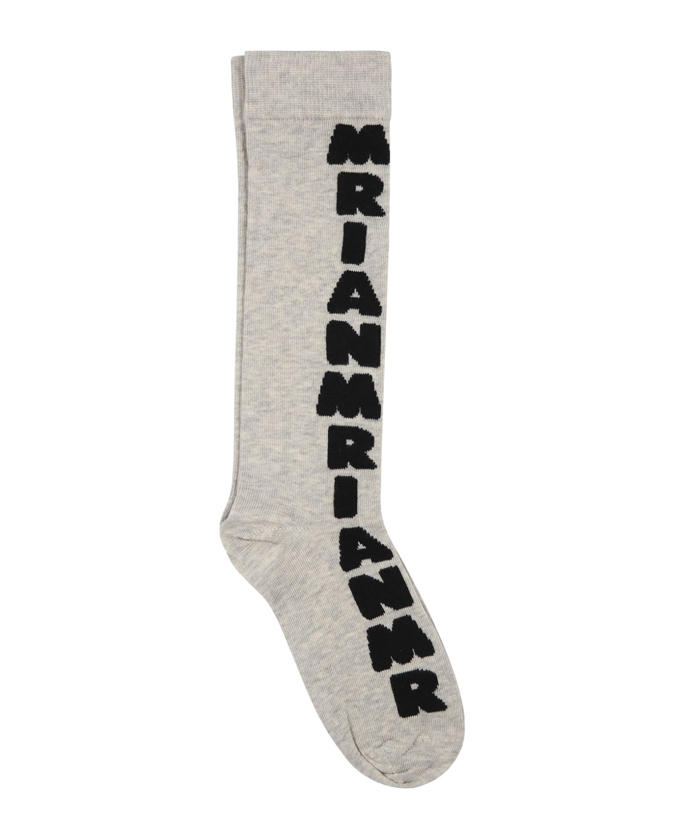 Marni Grey Socks For Girl With Logo - Grey