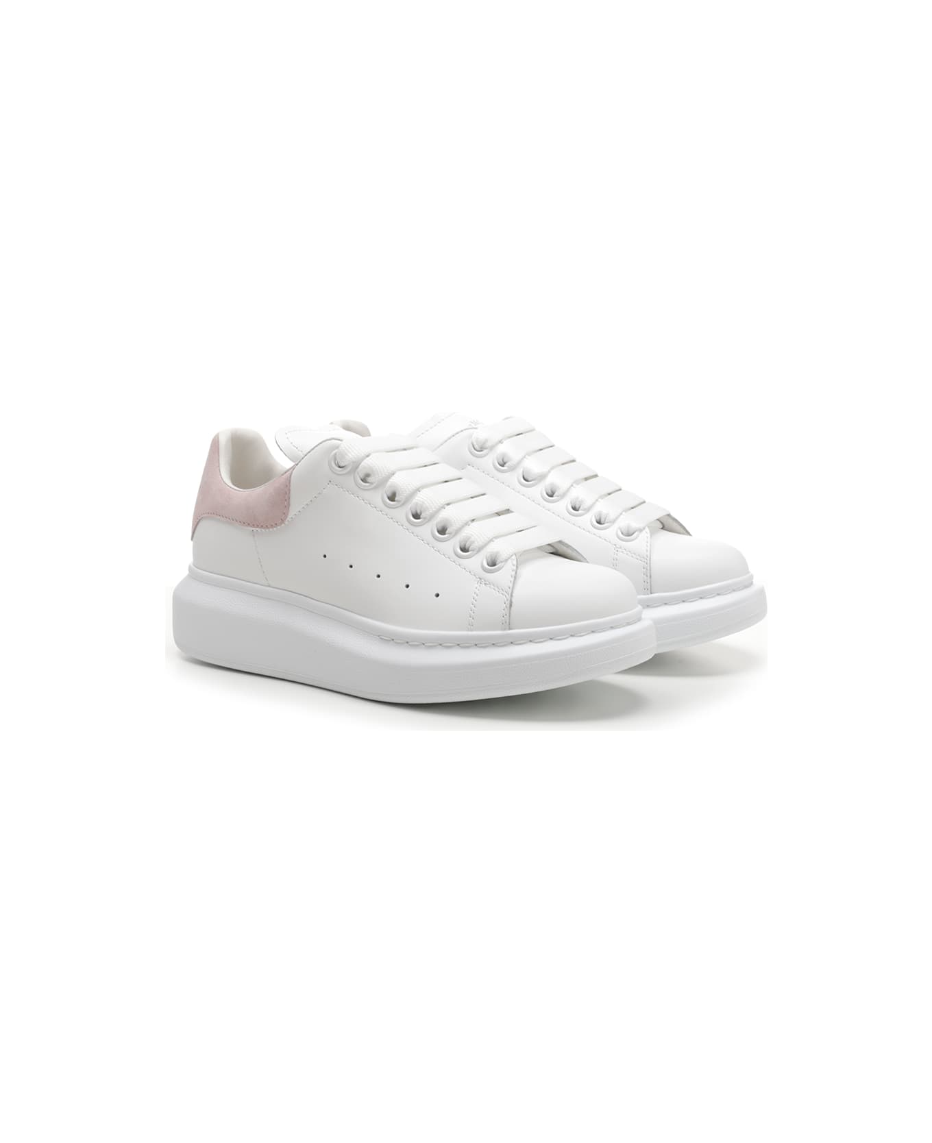 Alexander McQueen 'oversize' Sneakers With Pink Heel - White/patchouli 161