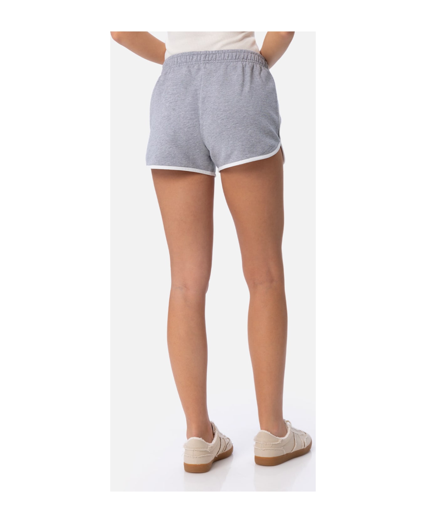 MC2 Saint Barth Woman Cotton Pull Up Shorts Francine - GREY