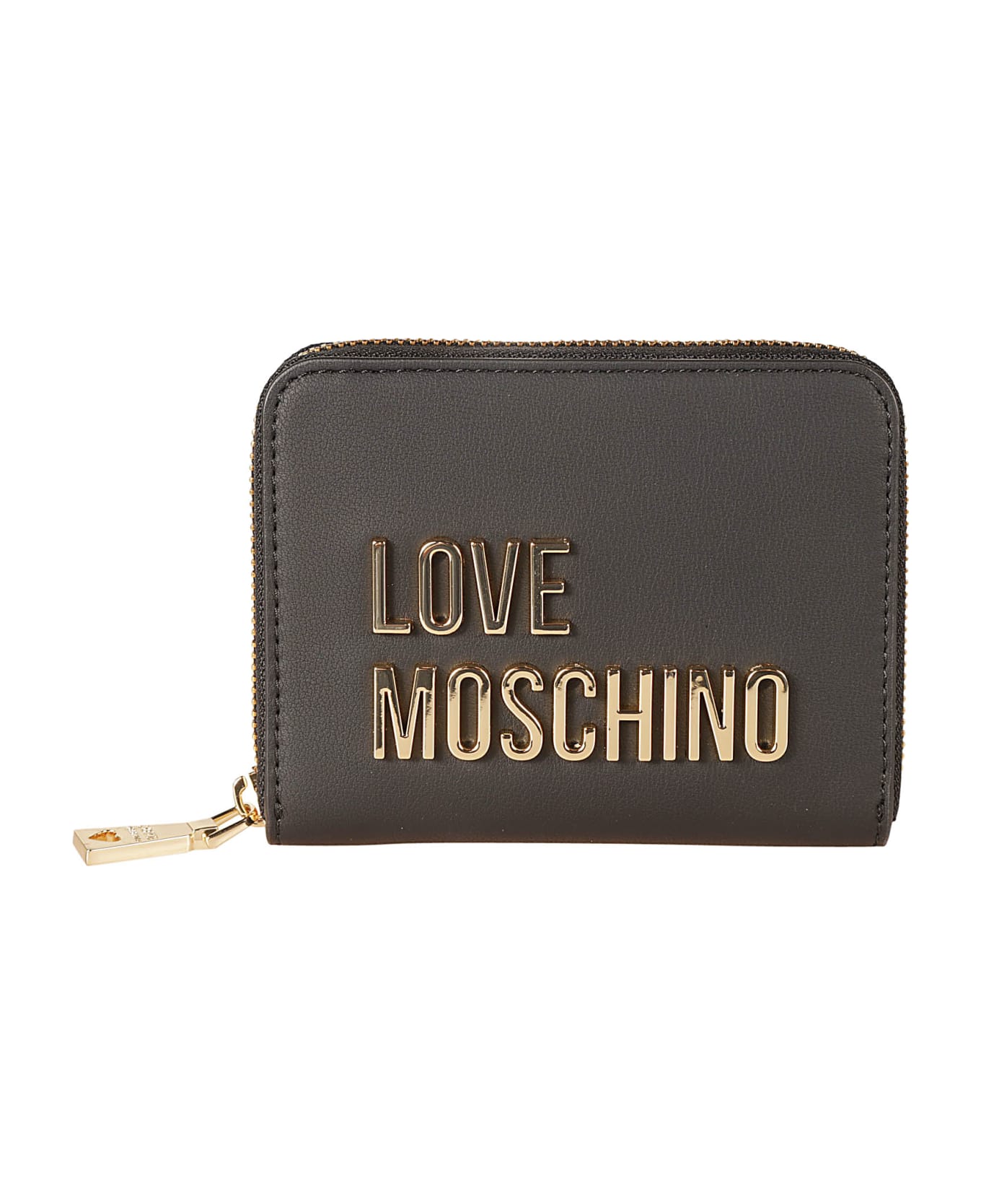 Love Moschino Logo Embossed Zip-around Wallet - Black
