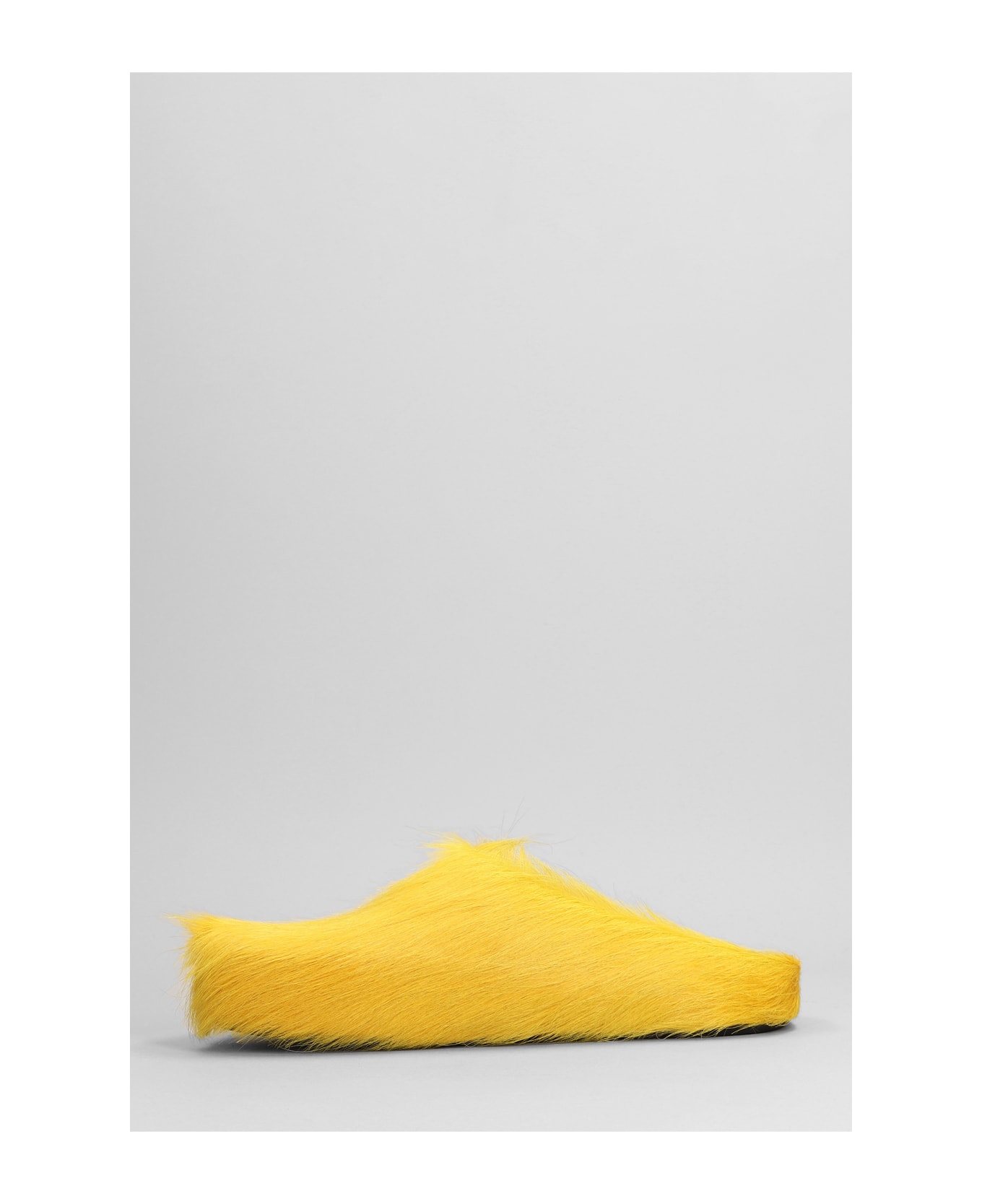 Marni Slipper-mule In Yellow Leather - yellow