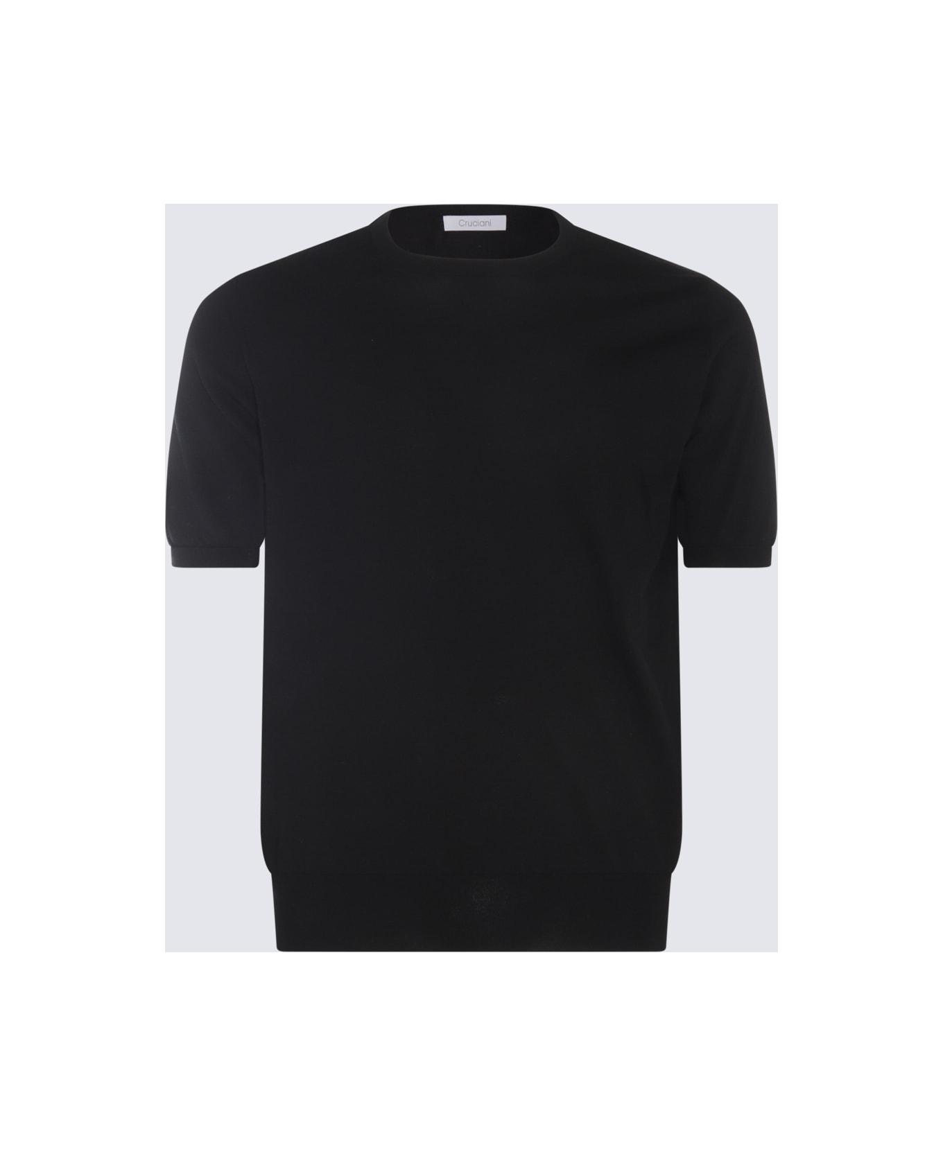 Cruciani Black Cotton T-shirt - Black