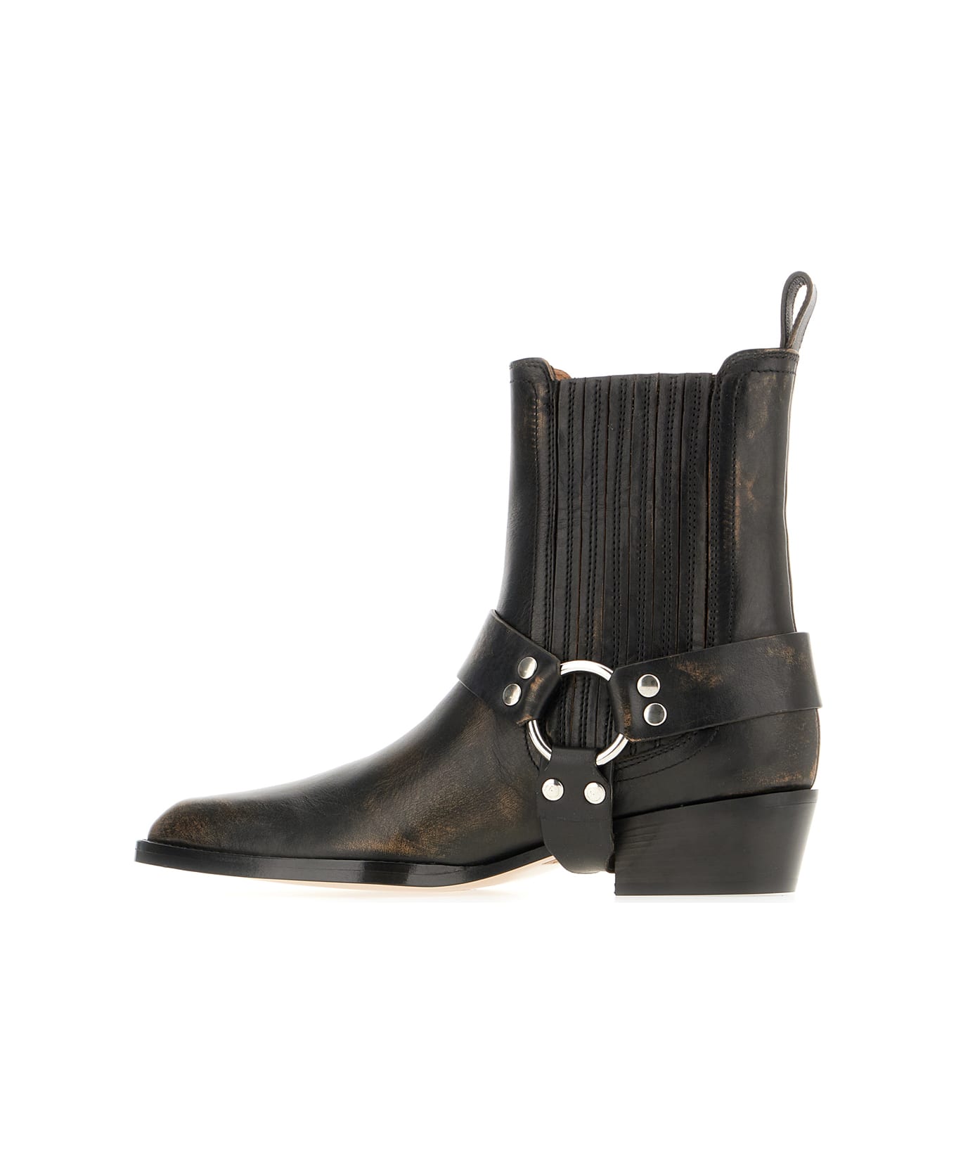 Paris Texas Black Leather Helena Boots - BLACK
